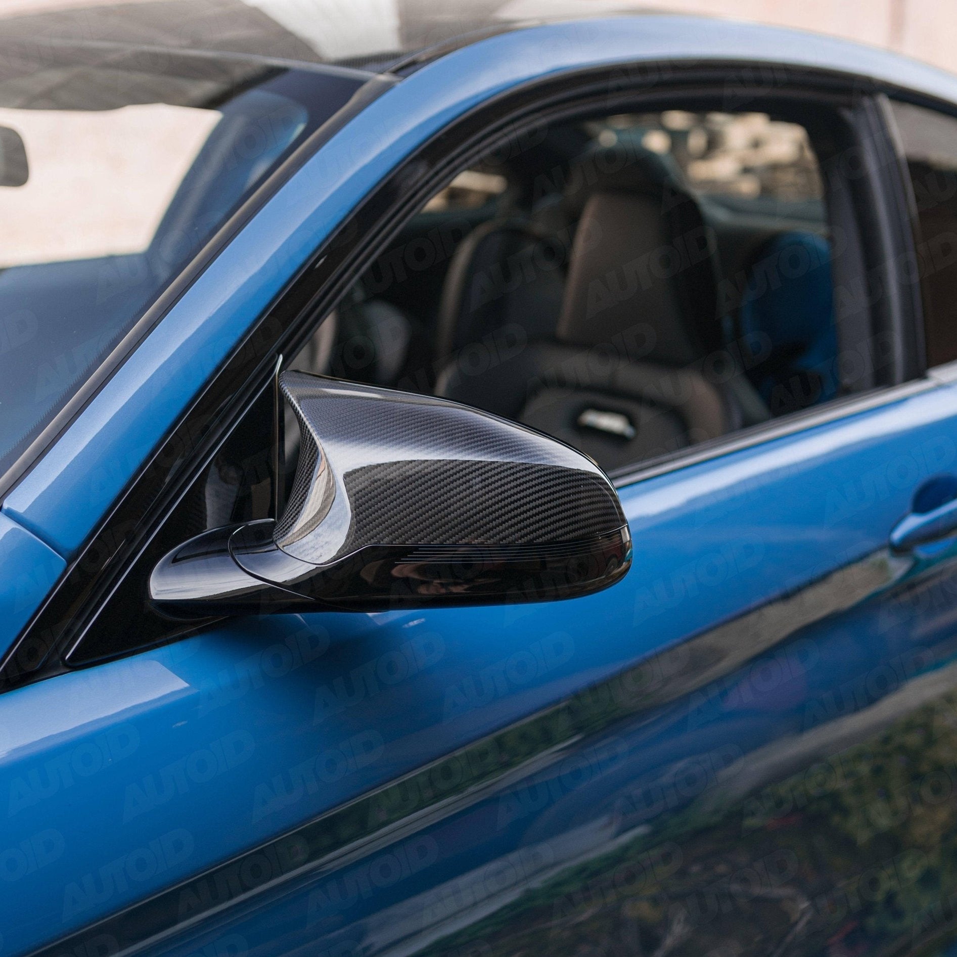 TRE Pre - preg Carbon Fibre Wing Mirror Covers for BMW M2 Competition, M3 & M4 (2014 - 2021, F87 F80 F82) - AUTOID - Mirror Covers - TRE