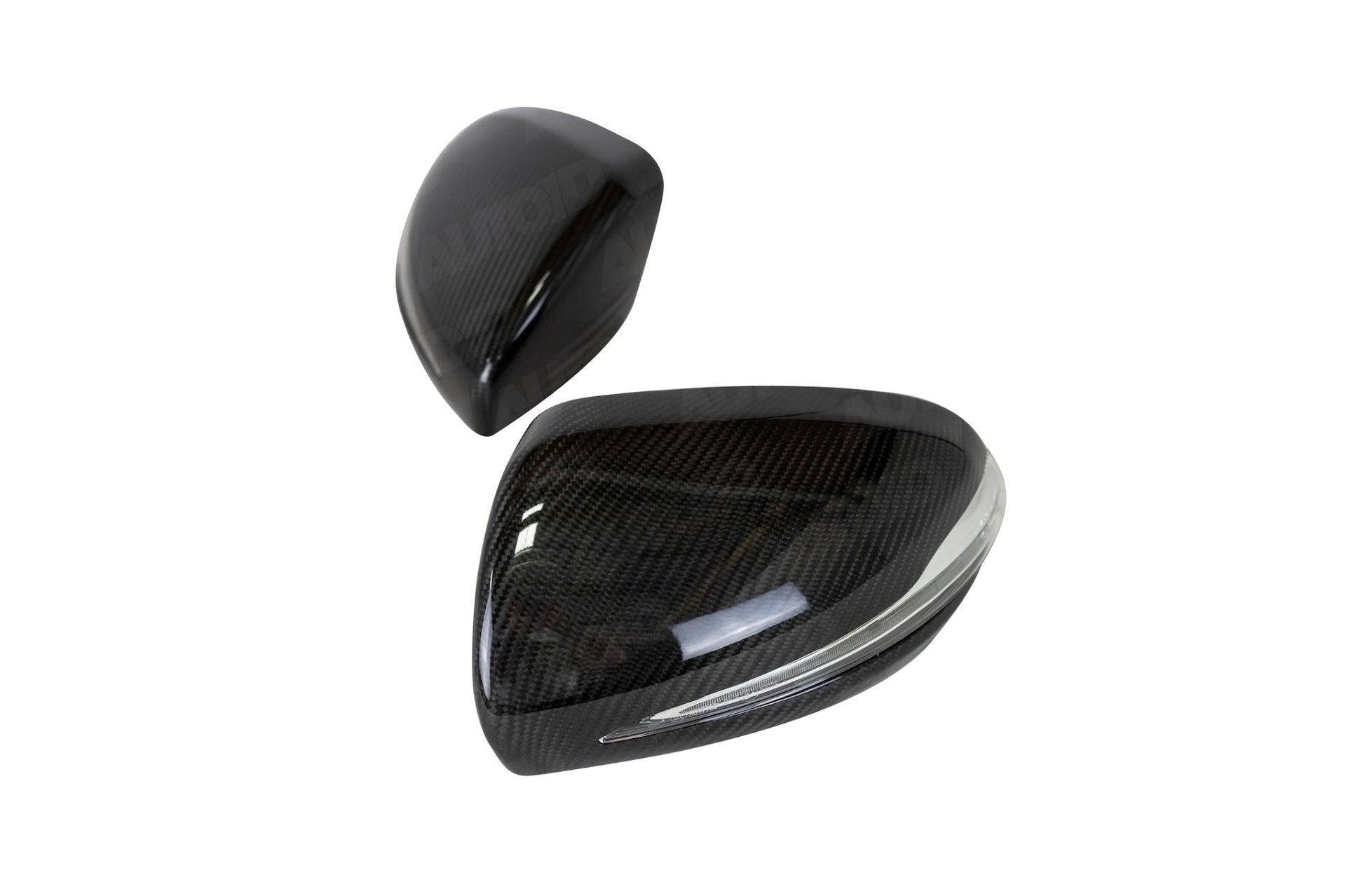 TRE Pre - preg Carbon Fibre Wing Mirror Covers for Mercedes C Class & C63 (2014+, W205) - AUTOID - Mirror Covers - TRE
