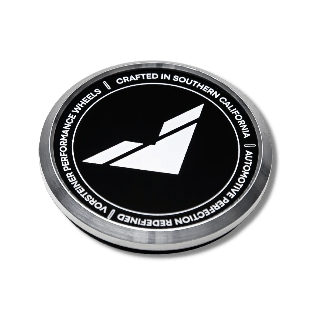Vorsteiner Aluminium Centre Caps - Black with White Logo - AUTOID - Centre Caps - Vorsteiner