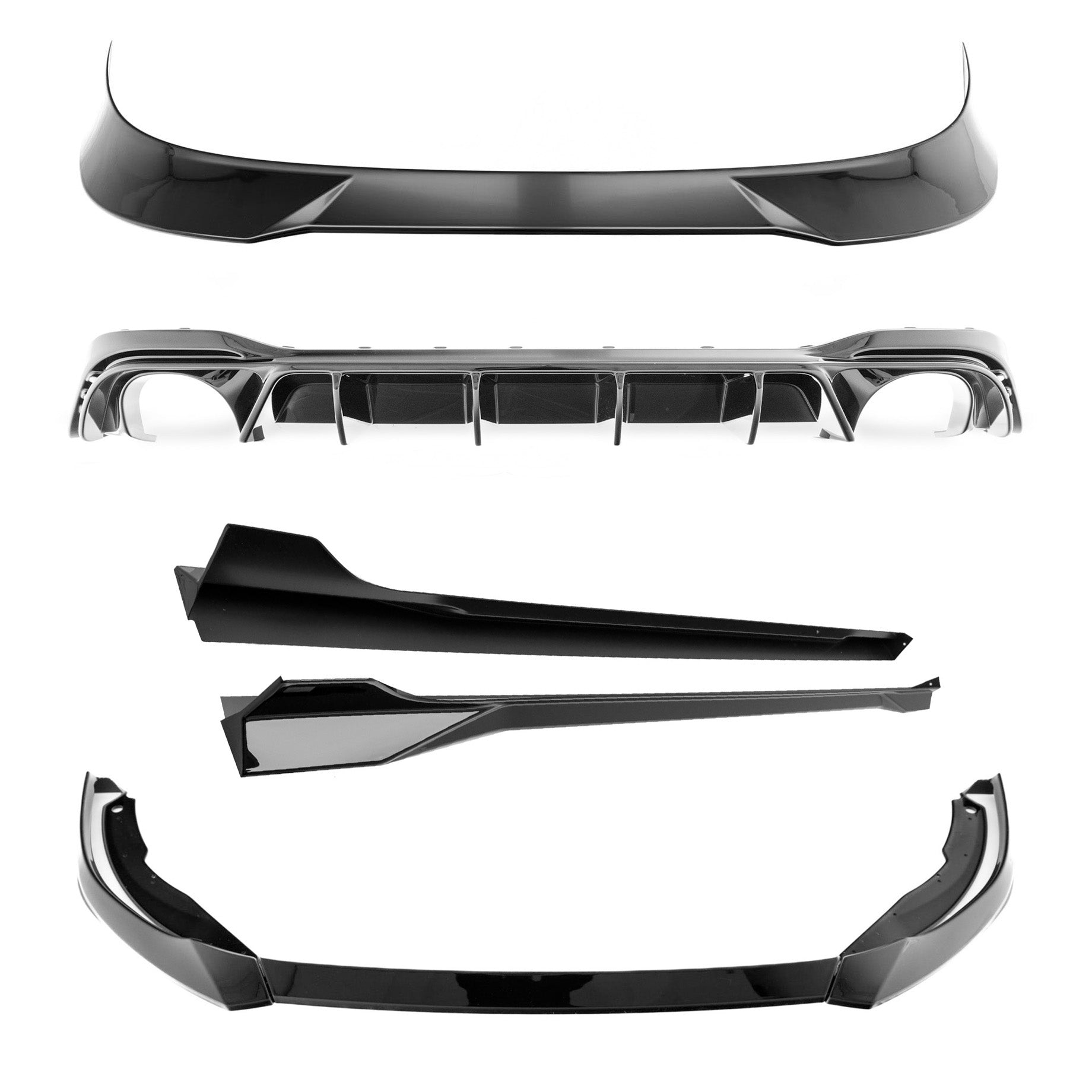 Kit de carrocería negro brillante VW Golf GTI Mk8.5 Clubsport por ZAERO (2024+)