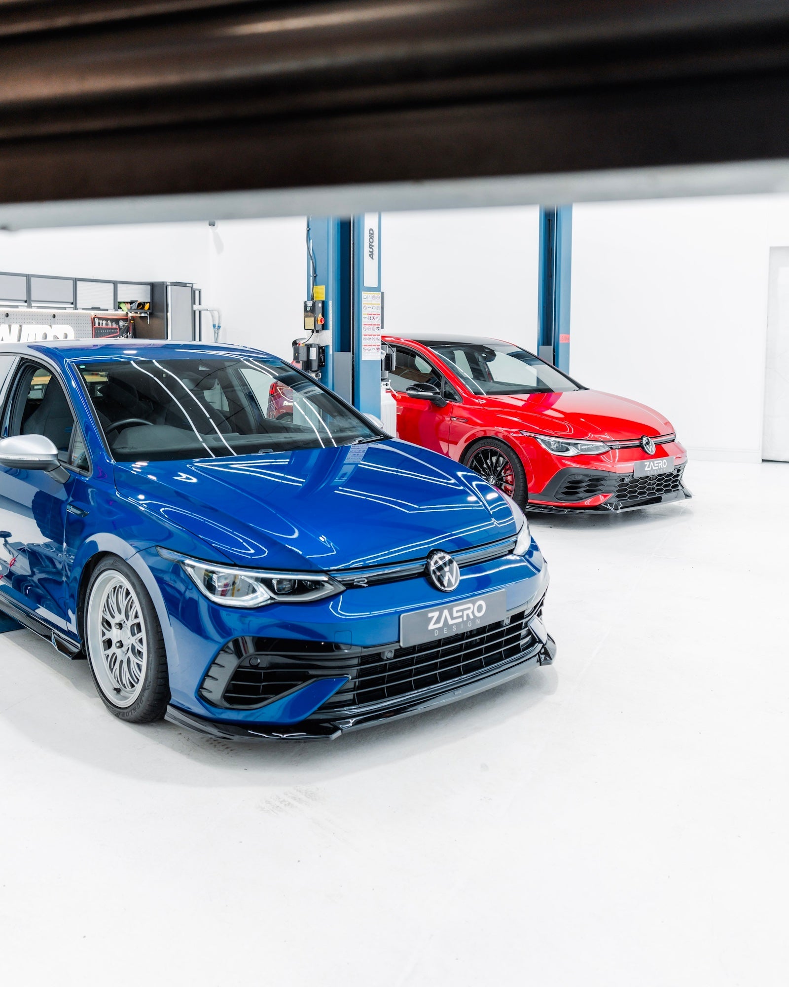 VW Golf R Mk8 EVO - 1 Gloss Black Front Splitter by ZAERO (2020+) - AUTOID - Front Lips & Splitters - Zaero Design