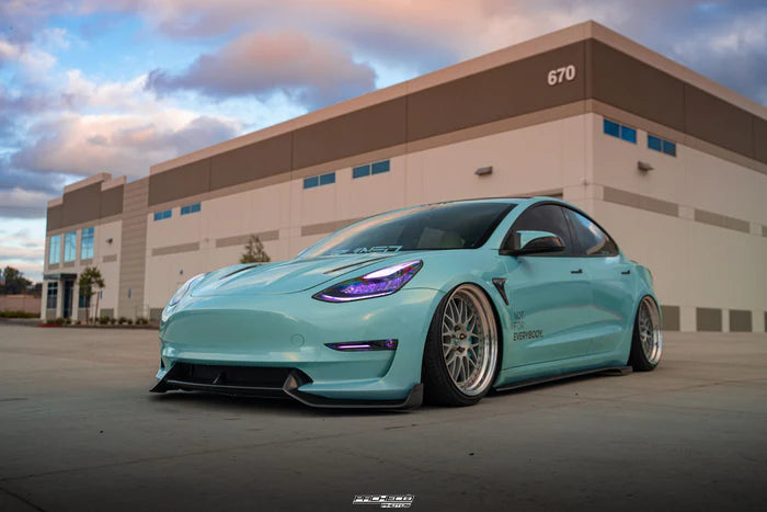 Tesla Model 3 Carbon Fibre V2 Front Splitter by Adro (2017+), Front Lips & Splitters, Adro - AUTOID | Premium Automotive Accessories