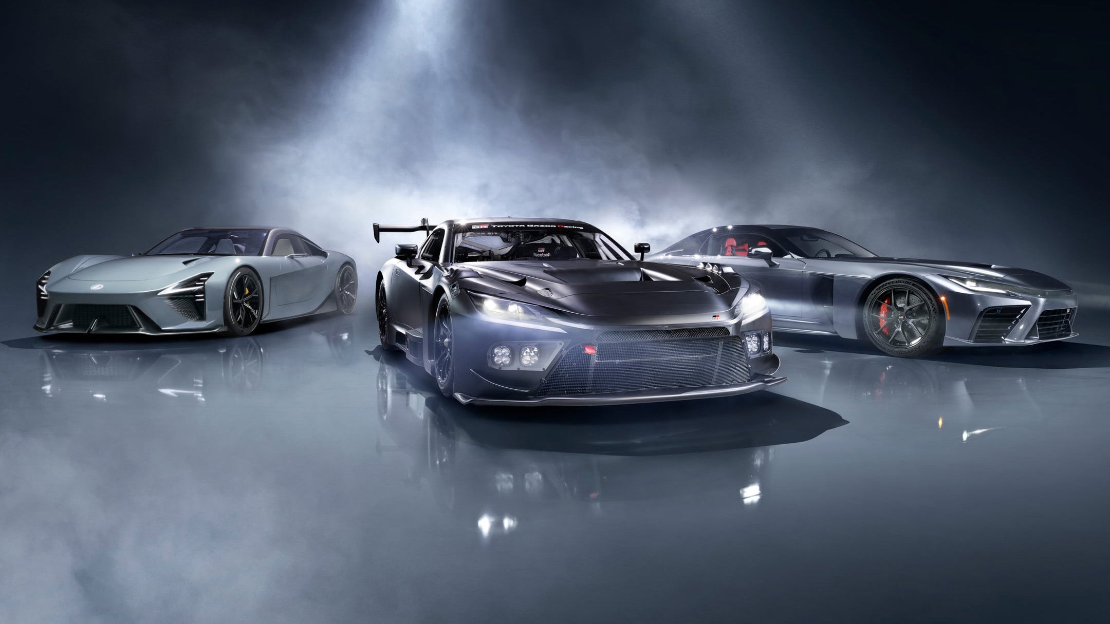 Toyota GR GT with GT3 Racer and Lexus LFA Concept