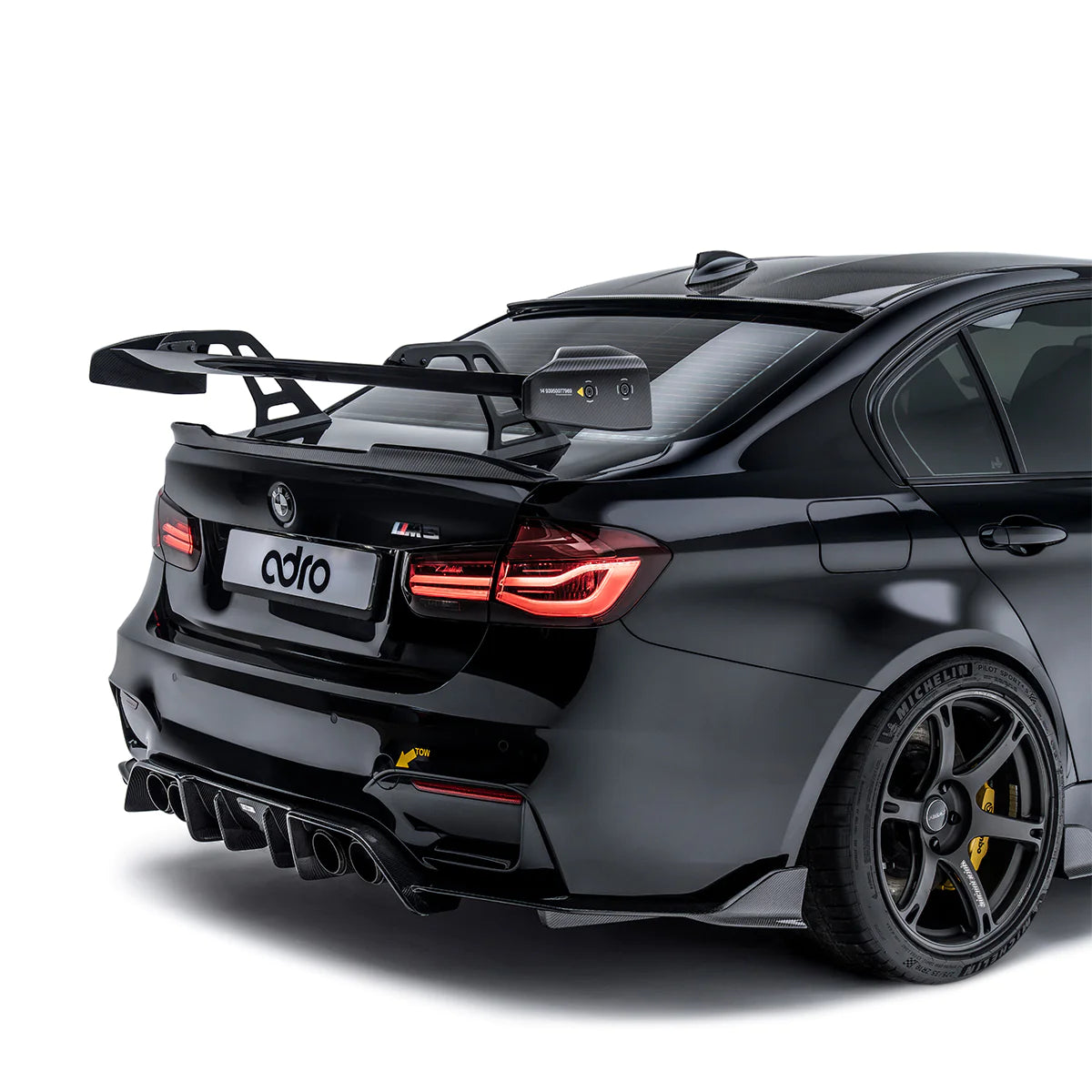 BMW M3 F80 Pre-Preg Carbon Fibre AT-R Swan Neck GT Rear Wing by Adro (2014-2020), Rear Wings, Adro - AUTOID | Premium Automotive Accessories