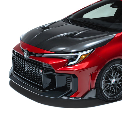 Toyota GR Corolla Pre-preg Carbon Fibre Bonnet by Adro — install