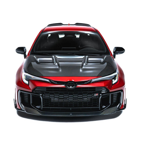 Toyota GR Corolla Pre-preg Carbon Fibre Bonnet by Adro — rear
