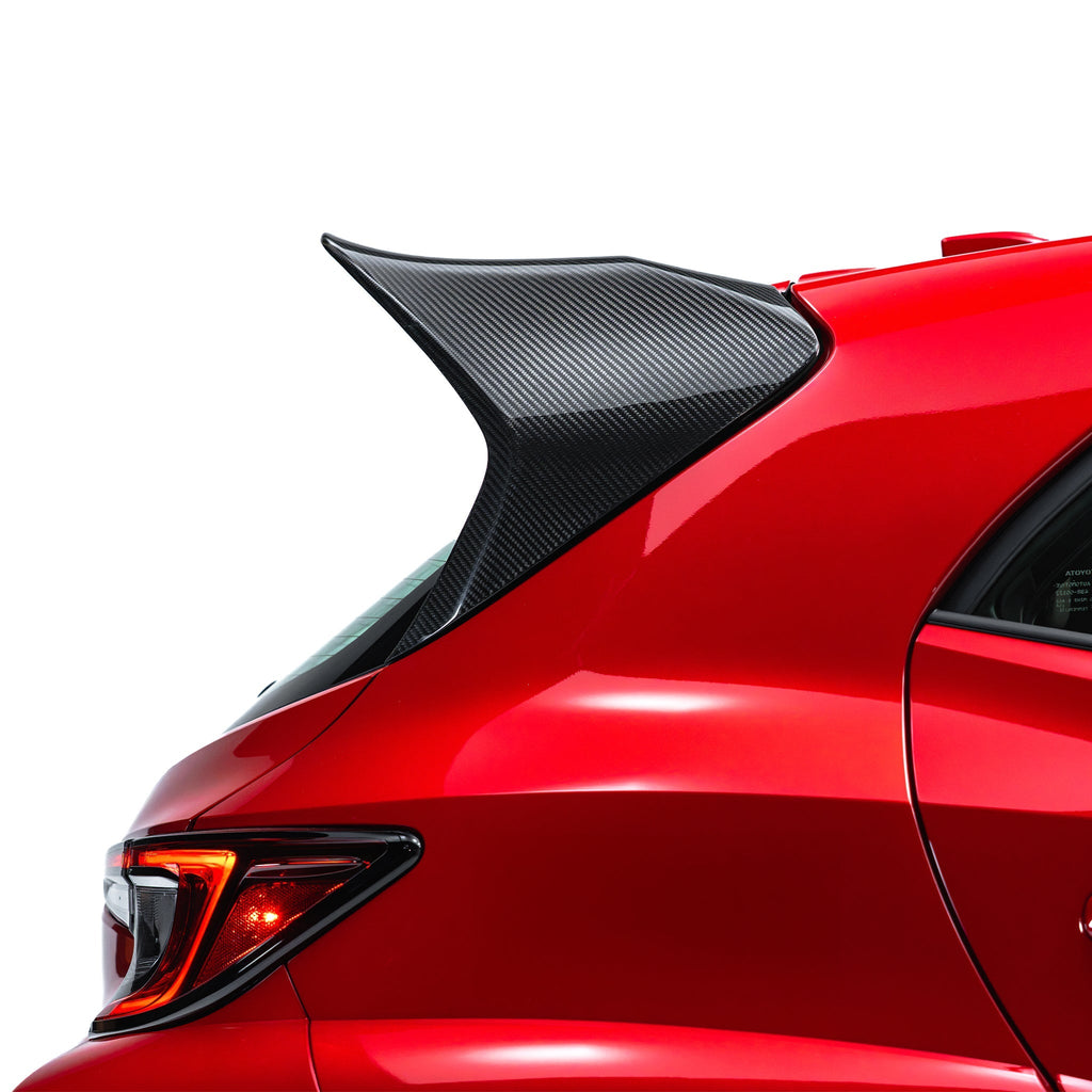 Toyota GR Corolla Pre-preg Carbon Fibre Rear Spoiler by Adro — angle