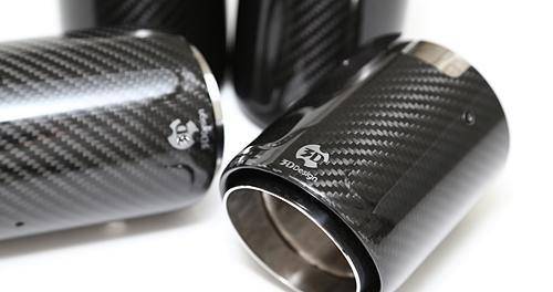 3DDesign Carbon Fibre Exhaust Tips for BMW M2, M3 & M4 (2014 - 2021, F87 F80 F82) - AUTOID - Exhaust Tips - 3DDesign