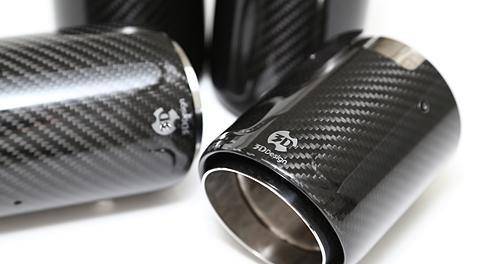 3DDesign Carbon Fibre Exhaust Tips for BMW M2, M3 & M4 (2014-2021, F87 F80 F82) - AUTOID® - Exhaust Tips - 3DDesign