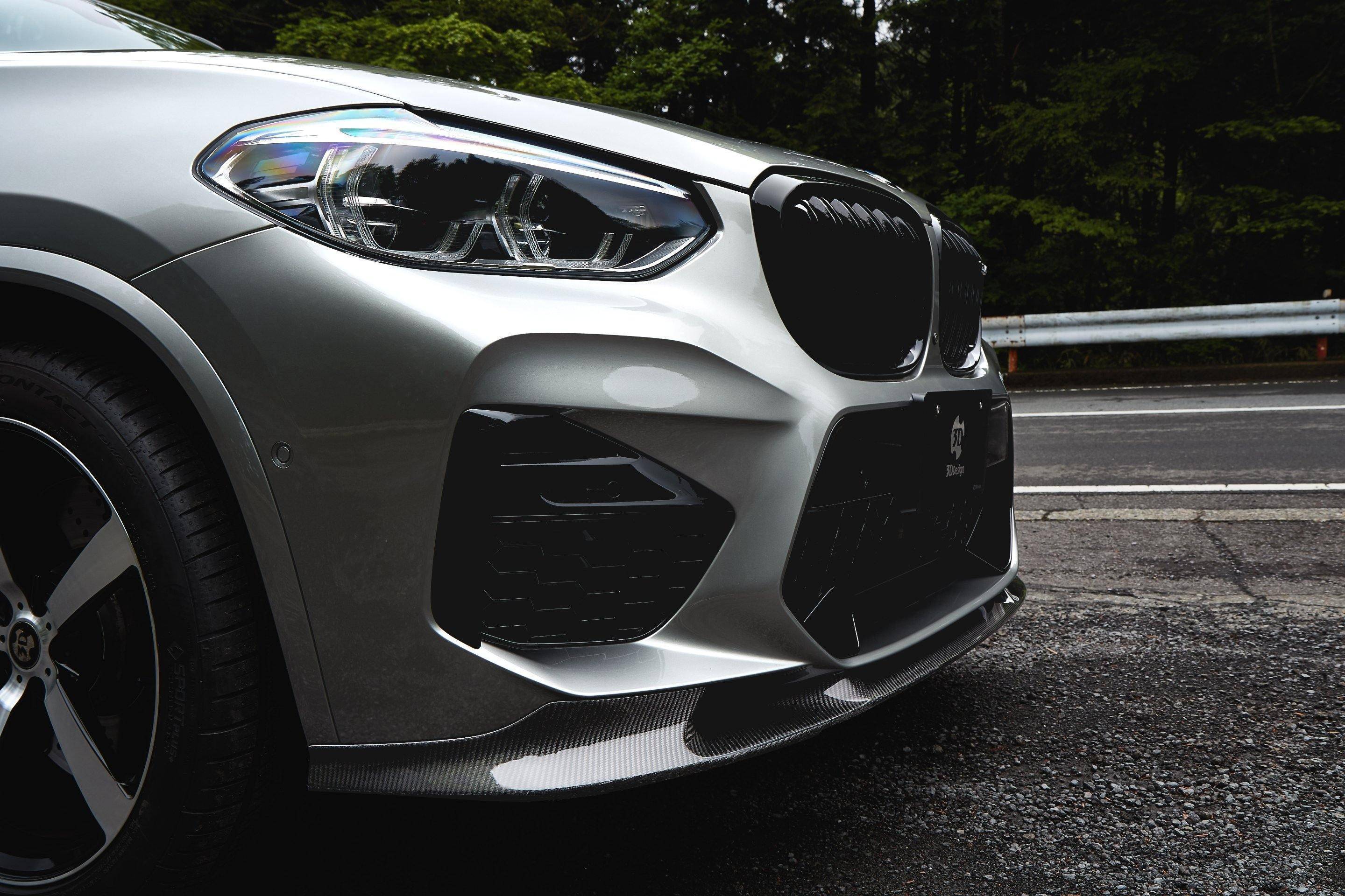 3DDesign Carbon Fibre Front Splitter for BMW X3M & X4M Pre-LCI (2019-2022, F97 F98), Front Lips & Splitters, 3DDesign - AUTOID | Premium Automotive Accessories