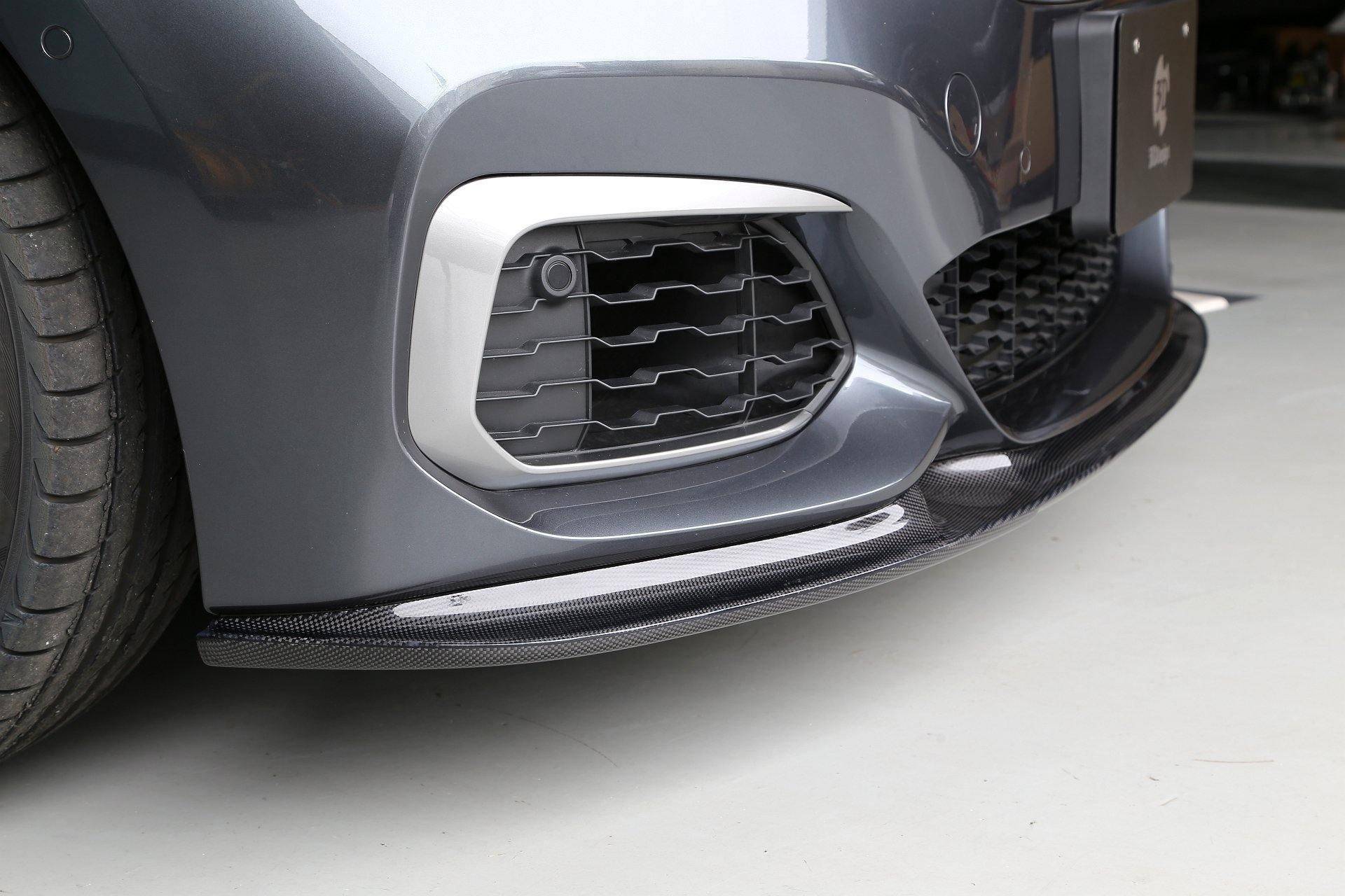3DDesign Carbon Fibre Front Splitter for BMW 1 Series LCI (2015-2019, F20) - AUTOID® - Front Lips & Splitters - 3DDesign