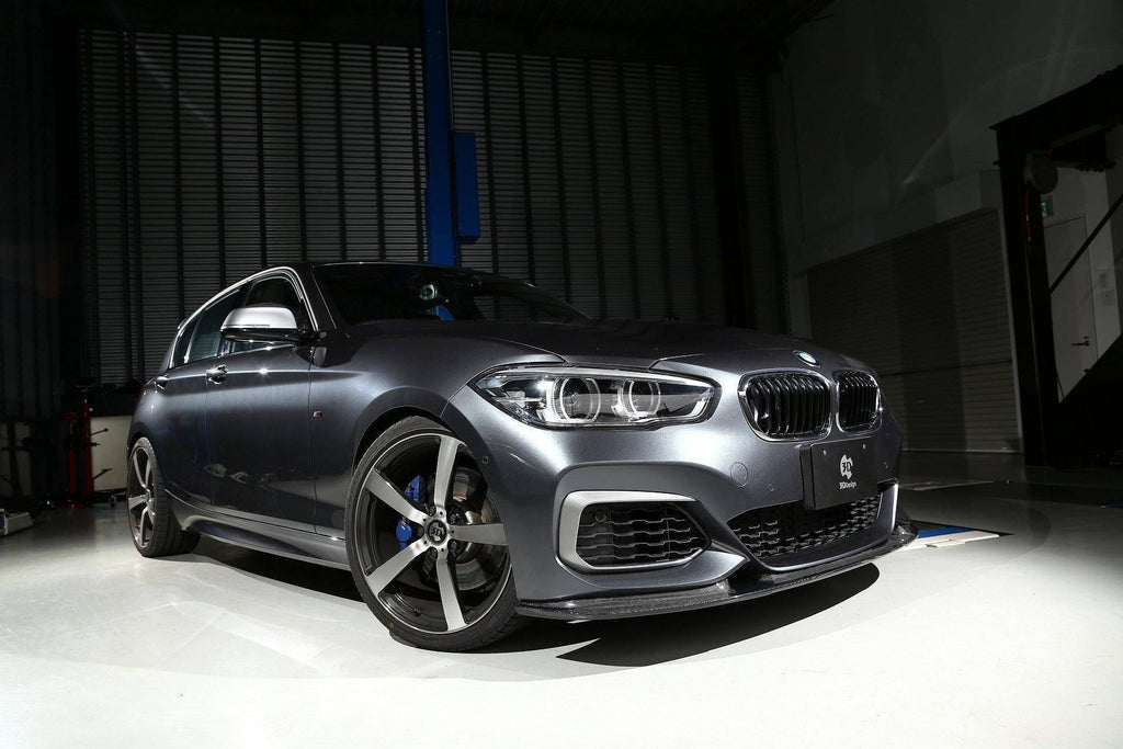3DDesign Carbon Fibre Front Splitter for BMW 1 Series LCI (2015-2019, F20) - AUTOID® - Front Lips & Splitters - 3DDesign