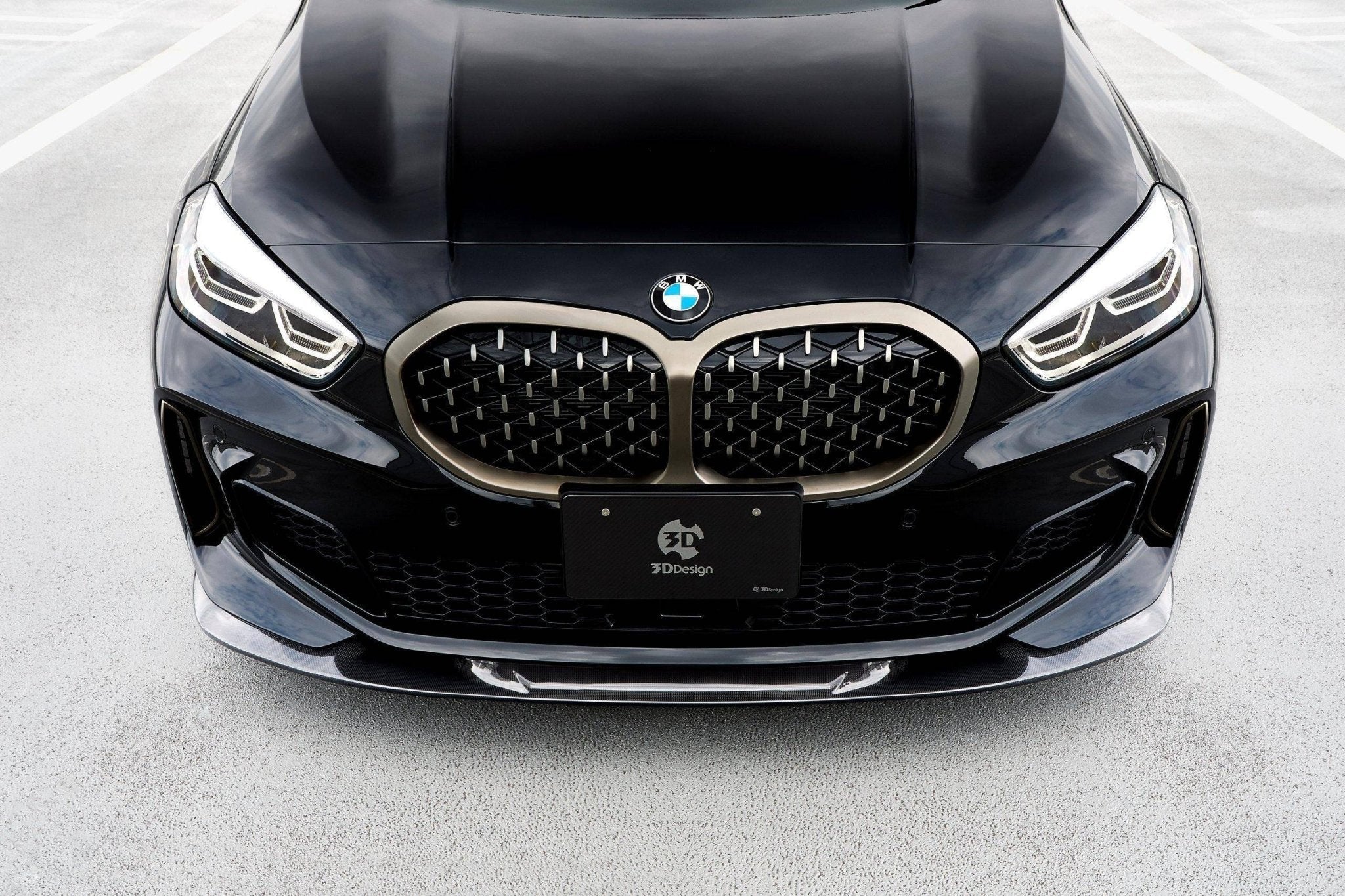 3DDesign Carbon Fibre Front Splitter for BMW 1 Series & M135i (2019+, F40) - AUTOID - Front Lips & Splitters - 3DDesign