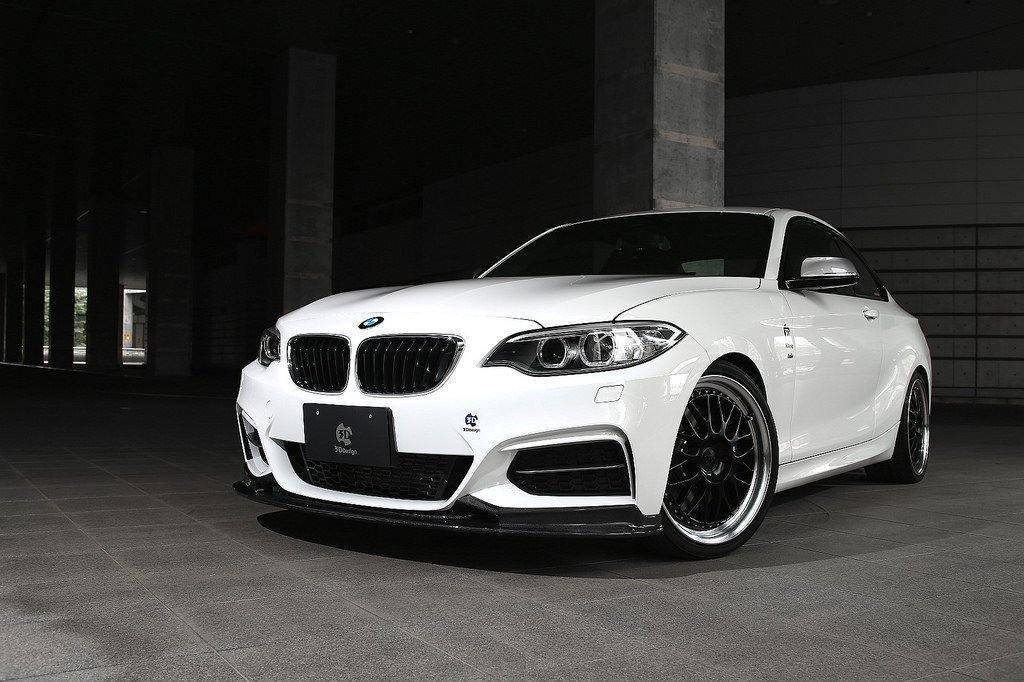 3DDesign Carbon Fibre Front Splitter for BMW 2 Series (2014 - 2020, F22 F23) - AUTOID - Front Lips & Splitters - 3DDesign