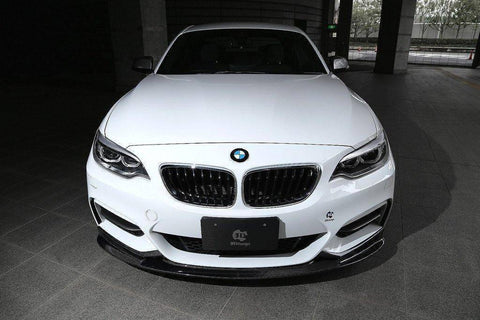 3DDesign Carbon Fibre Front Splitter for BMW 2 Series (2014-2020, F22 F23) - AUTOID® - Front Lips & Splitters - 3DDesign