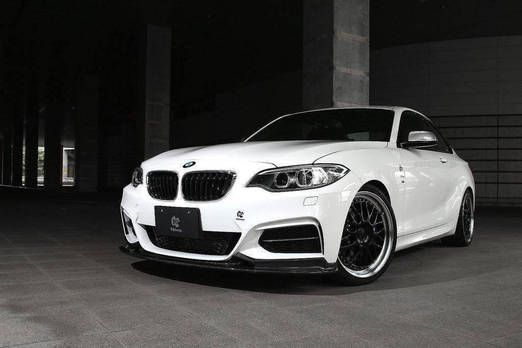3DDesign Carbon Fibre Front Splitter for BMW 2 Series (2014-2020, F22 F23) - AUTOID® - Front Lips & Splitters - 3DDesign