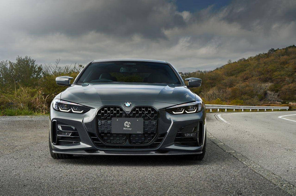 3DDesign Carbon Fibre Front Splitter for BMW 4 Series (2020+, G22 G23) - AUTOID® - Front Lips & Splitters - 3DDesign