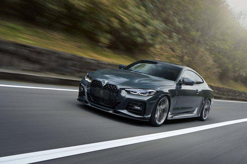 3DDesign Carbon Fibre Front Splitter for BMW 4 Series (2020+, G22 G23) - AUTOID® - Front Lips & Splitters - 3DDesign
