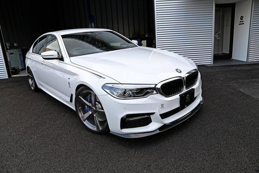 3DDesign Carbon Fibre Front Splitter for BMW 5 Series M Sport (2017-2019, G30 G31) - AUTOID® - Front Lips & Splitters - 3DDesign