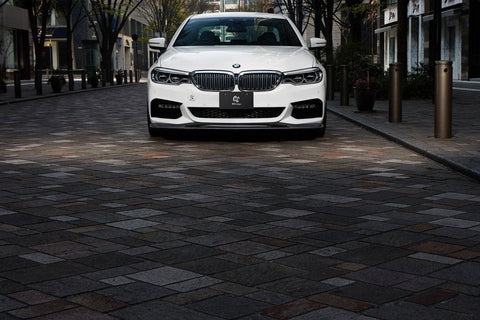 3DDesign Carbon Fibre Front Splitter for BMW 5 Series M Sport (2017-2019, G30 G31) - AUTOID® - Front Lips & Splitters - 3DDesign