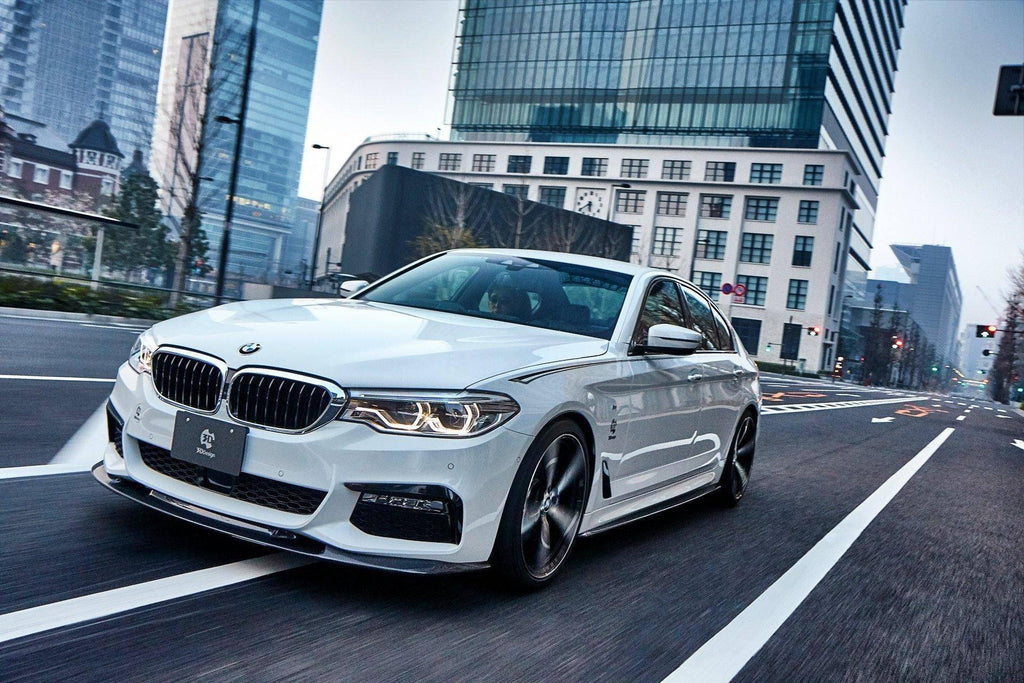 3DDesign Carbon Fibre Front Splitter for BMW 5 Series M Sport (2017-2019, G30 G31) - AUTOID® - Front Lips & Splitters - 3DDesign