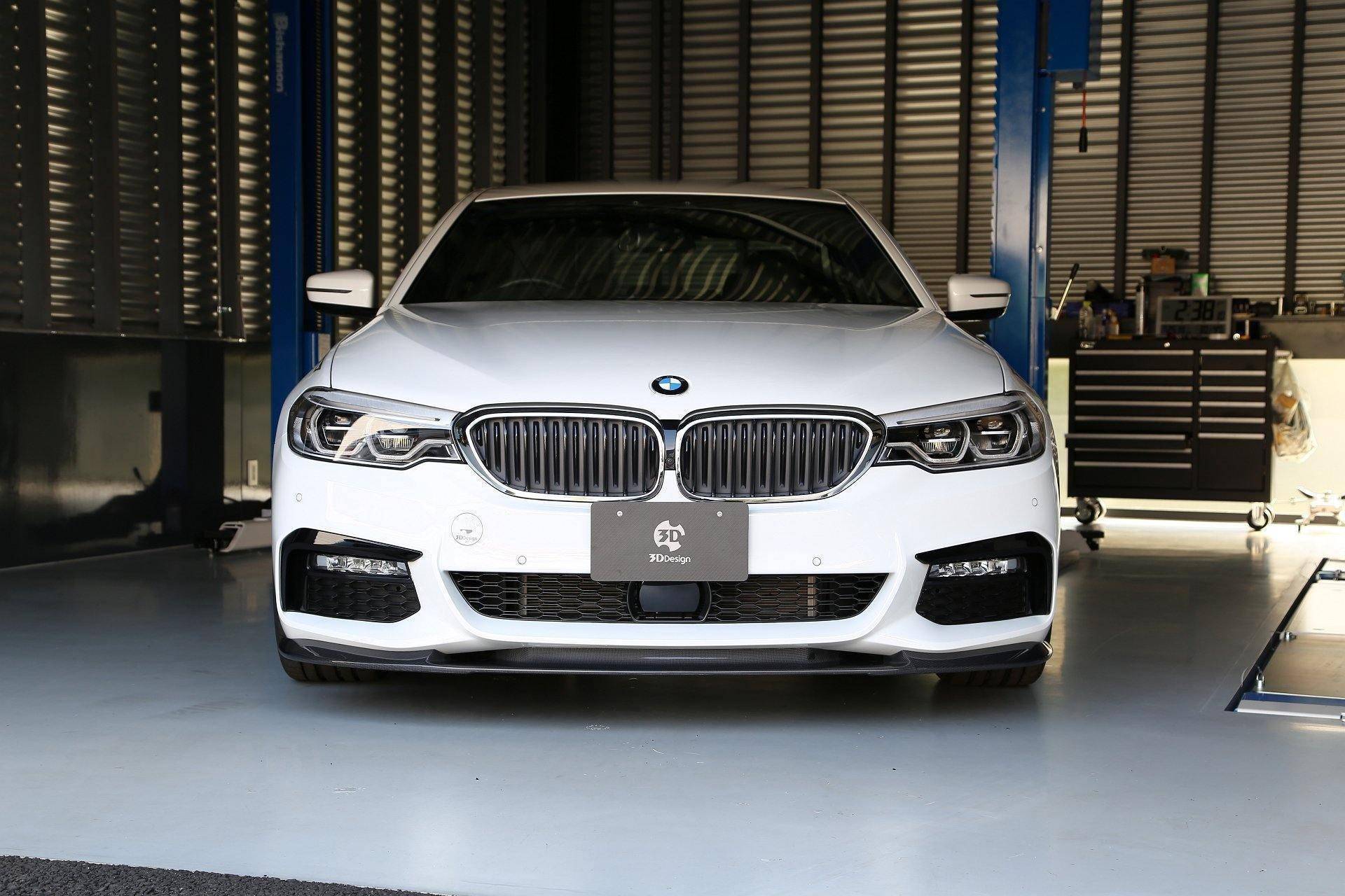 3DDesign Carbon Fibre Front Splitter for BMW 5 Series M Sport (2017-2019, G30 G31) - AUTOID® - Front Lips & Splitters - 3DDesign