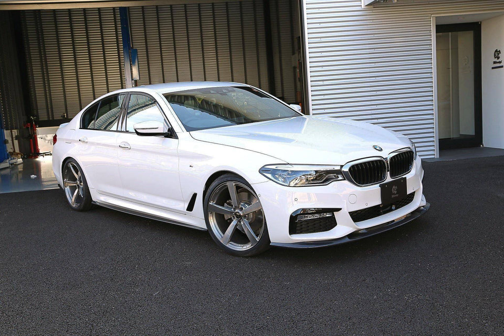 3DDesign Carbon Fibre Front Splitter for BMW 5 Series M Sport (2017-2019, G30 G31) - AUTOID® - Front Lips & Splitters - 3DDesign