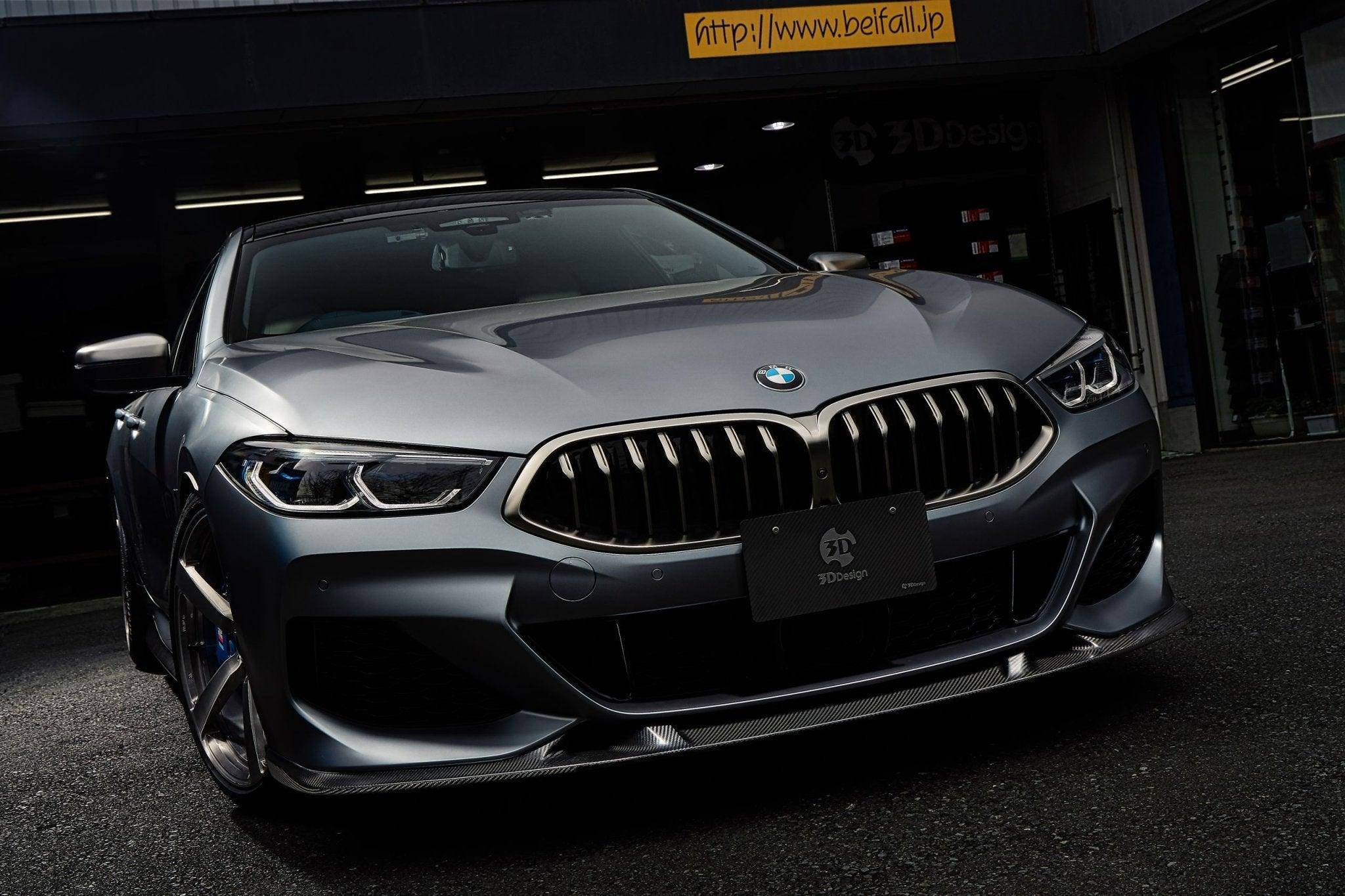 3DDesign Carbon Fibre Front Splitter for BMW 8 Series (2019+, G14 G15 G16) - AUTOID - Front Lips & Splitters - 3DDesign