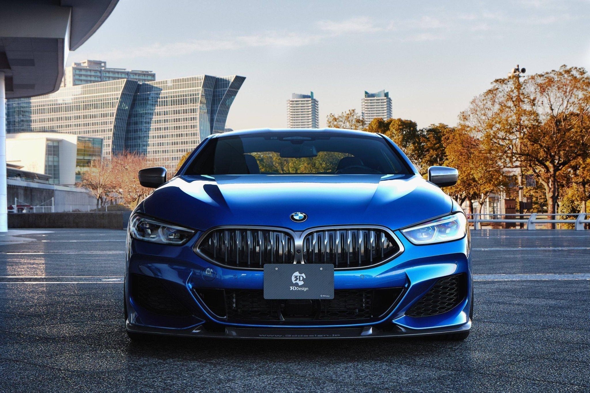 3DDesign Carbon Fibre Front Splitter for BMW 8 Series (2019+, G14 G15 G16) - AUTOID - Front Lips & Splitters - 3DDesign