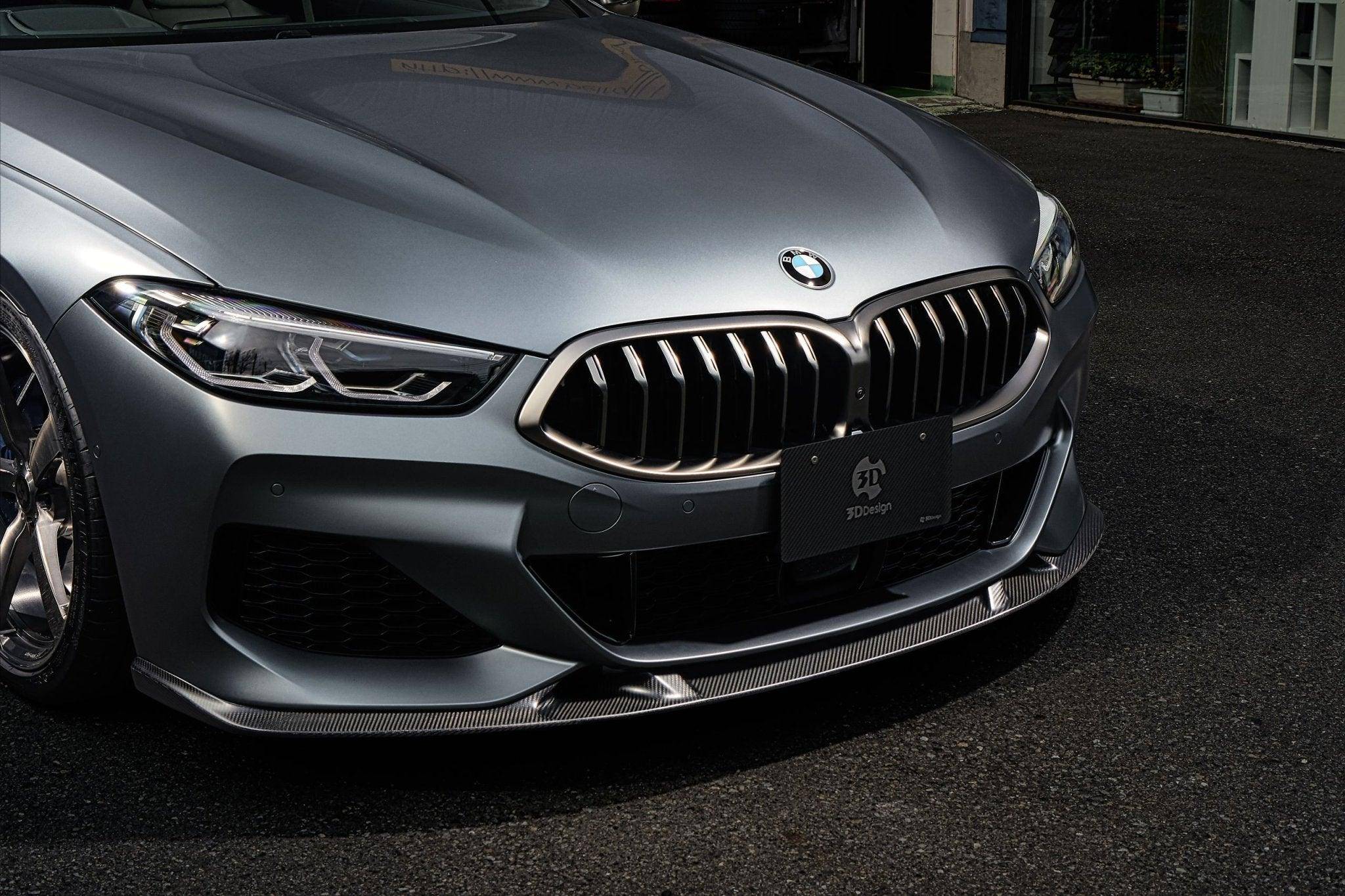 3DDesign Carbon Fibre Front Splitter for BMW 8 Series (2019+, G14 G15 G16) - AUTOID - Front Lips & Splitters - 3DDesign