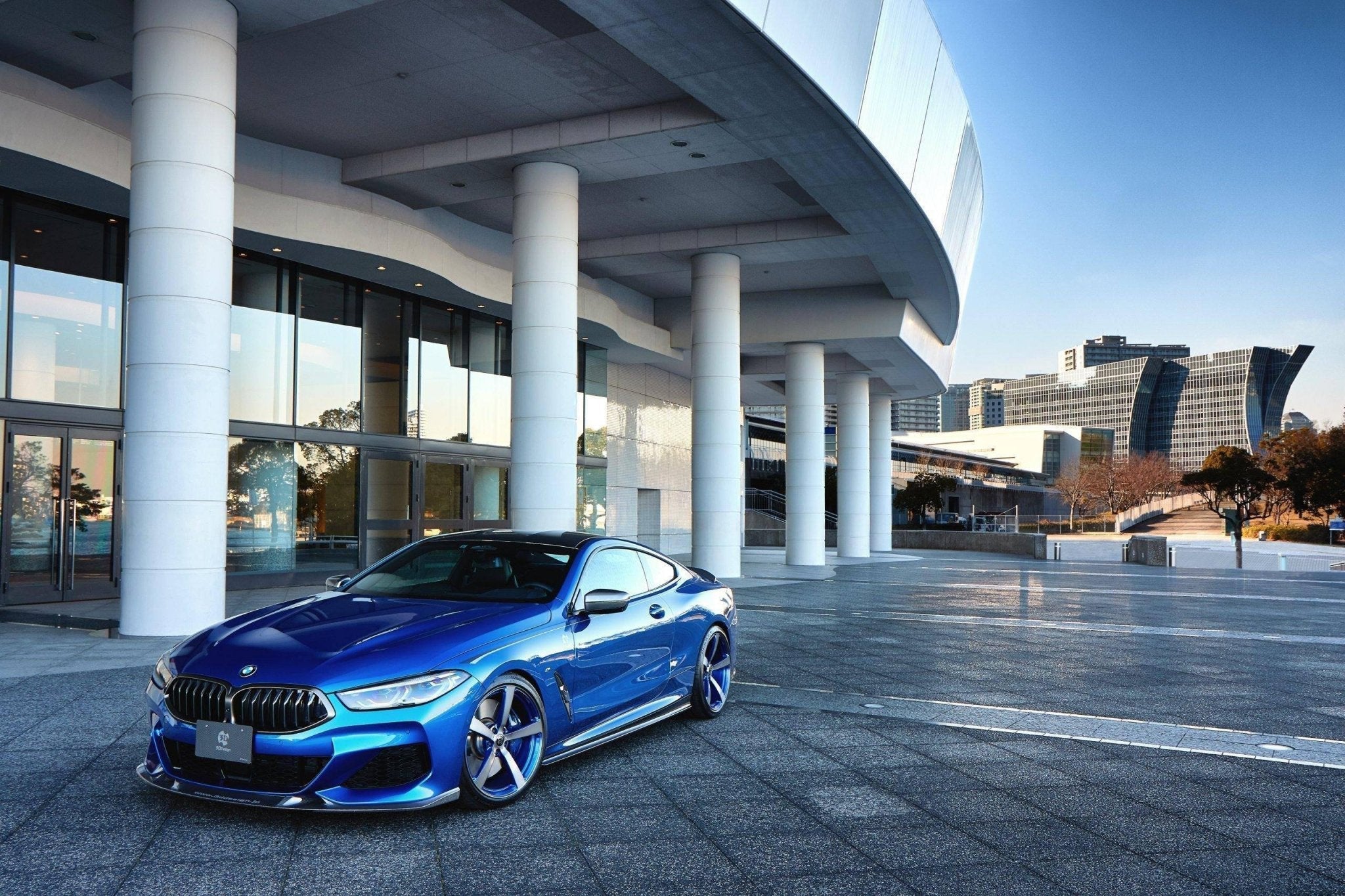 3DDesign Carbon Fibre Front Splitter for BMW 8 Series (2019+, G14 G15 G16) - AUTOID® - Front Lips & Splitters - 3DDesign