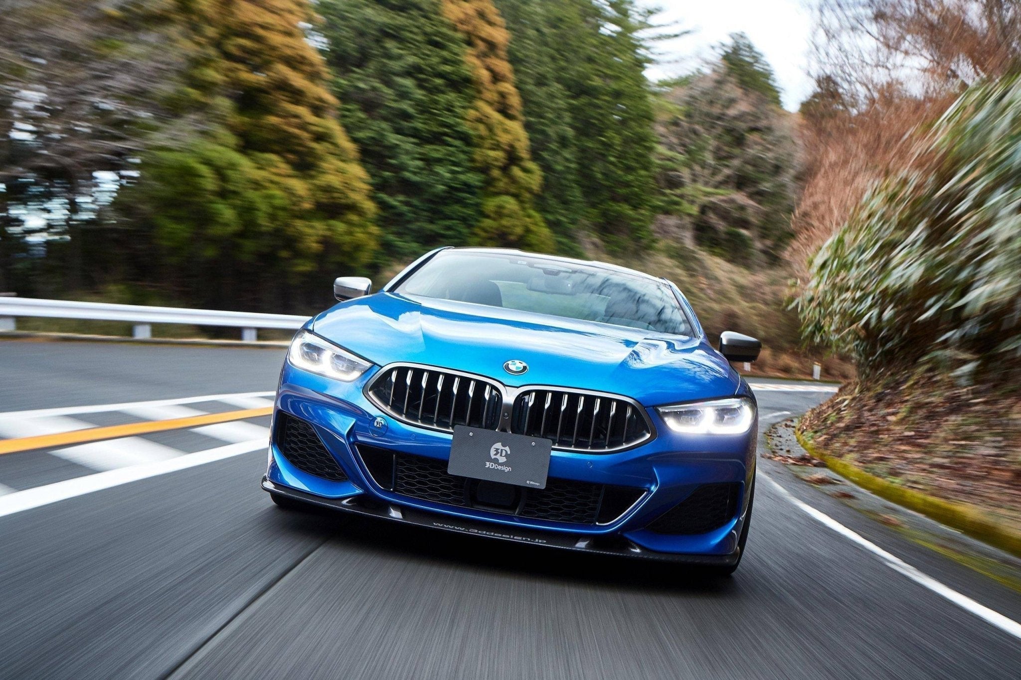 3DDesign Carbon Fibre Front Splitter for BMW 8 Series (2019+, G14 G15 G16) - AUTOID® - Front Lips & Splitters - 3DDesign