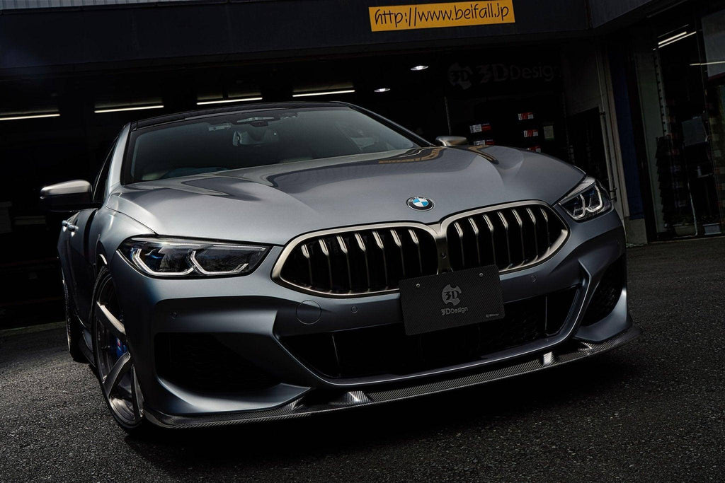 3DDesign Carbon Fibre Front Splitter for BMW 8 Series (2019+, G14 G15 G16) - AUTOID® - Front Lips & Splitters - 3DDesign