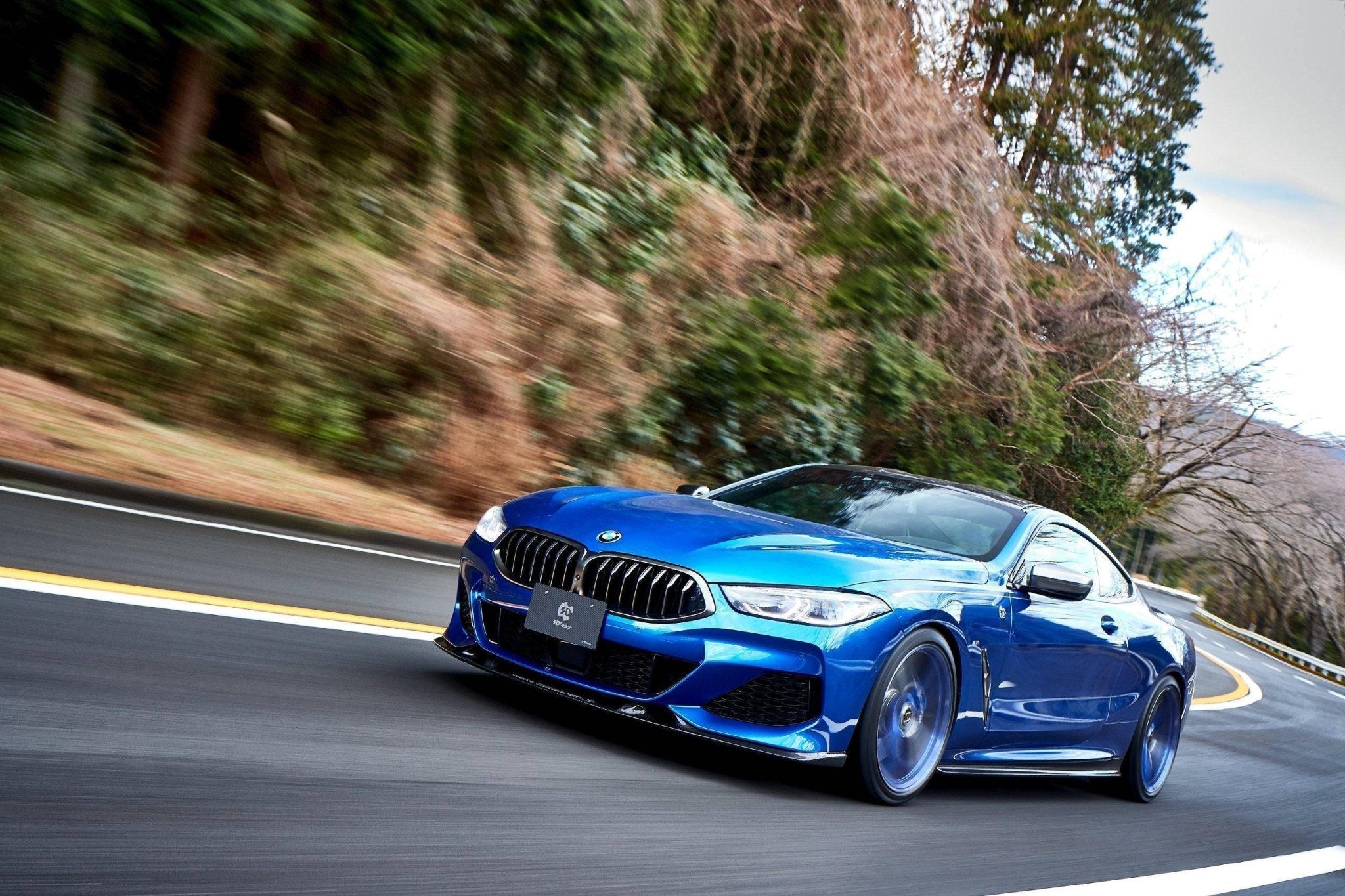 3DDesign Carbon Fibre Front Splitter for BMW 8 Series (2019+, G14 G15 G16) - AUTOID® - Front Lips & Splitters - 3DDesign
