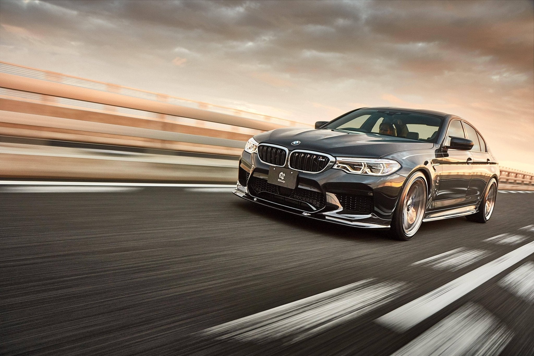 3DDesign Carbon Fibre Front Splitter for BMW M5 (2017-2020, F90) - AUTOID® - Front Lips & Splitters - 3DDesign