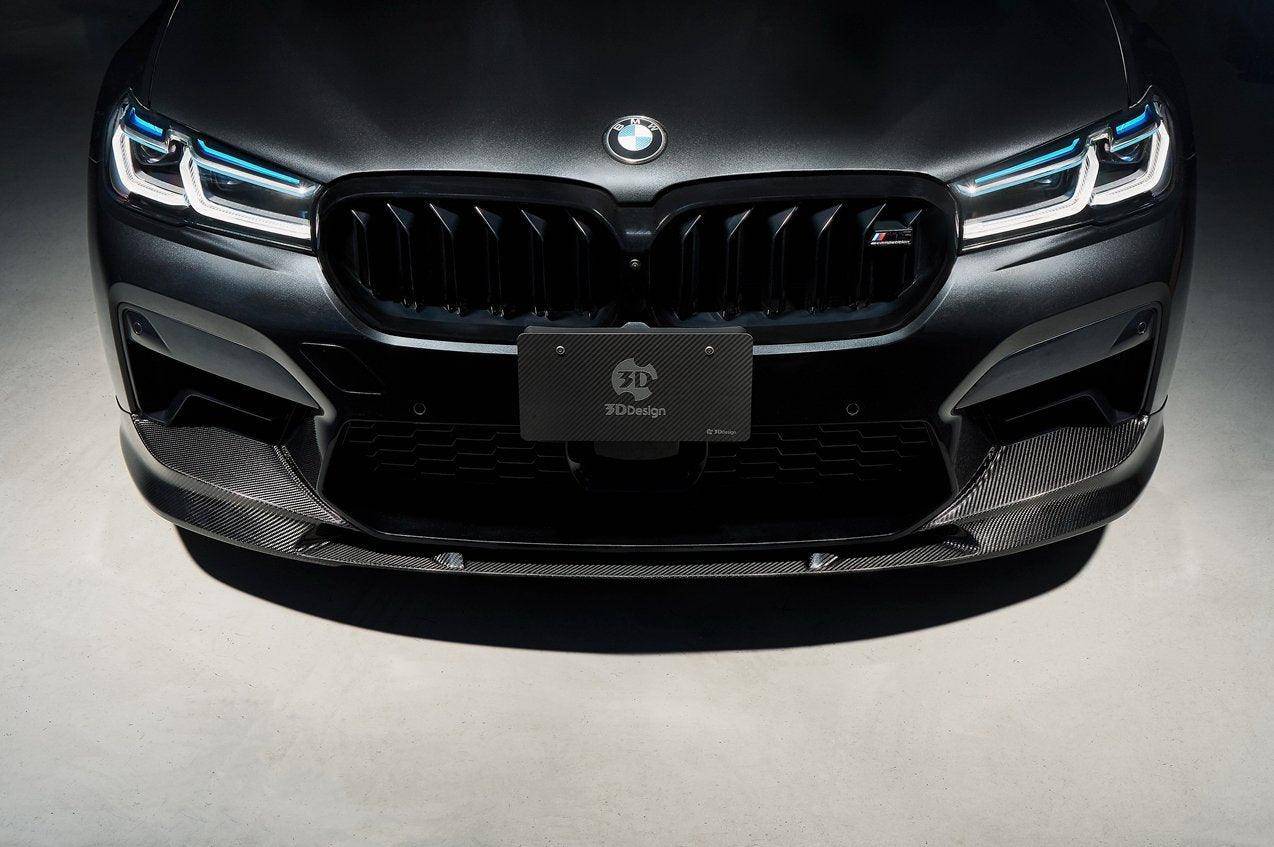 3DDesign Carbon Fibre Front Splitter for BMW M5 LCI (2020-2023, F90) - AUTOID® - Front Lips & Splitters - 3DDesign