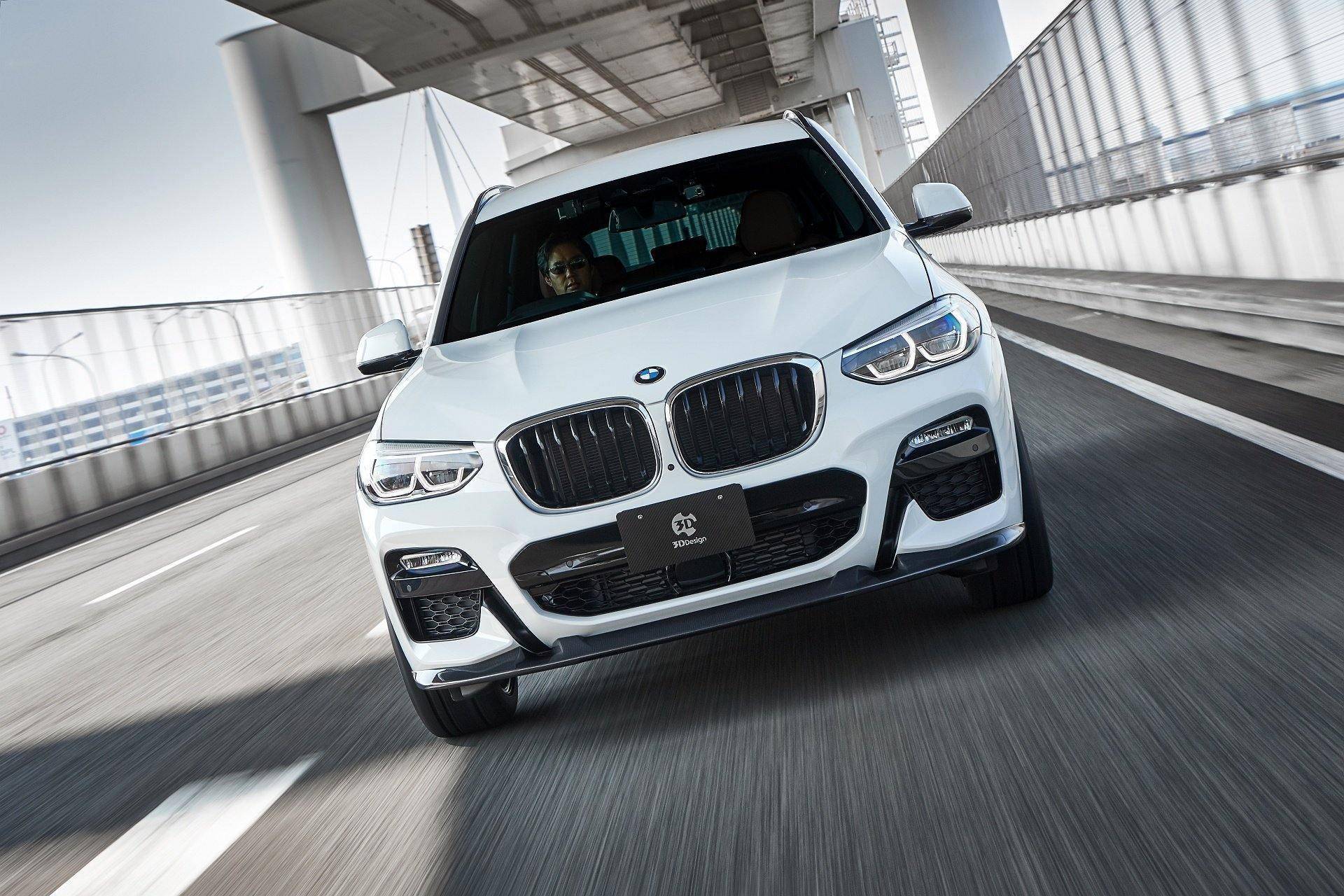 3DDesign Carbon Fibre Front Splitter for BMW X3 Pre-LCI (2018-2021, G01) - AUTOID® - Front Lips & Splitters - 3DDesign