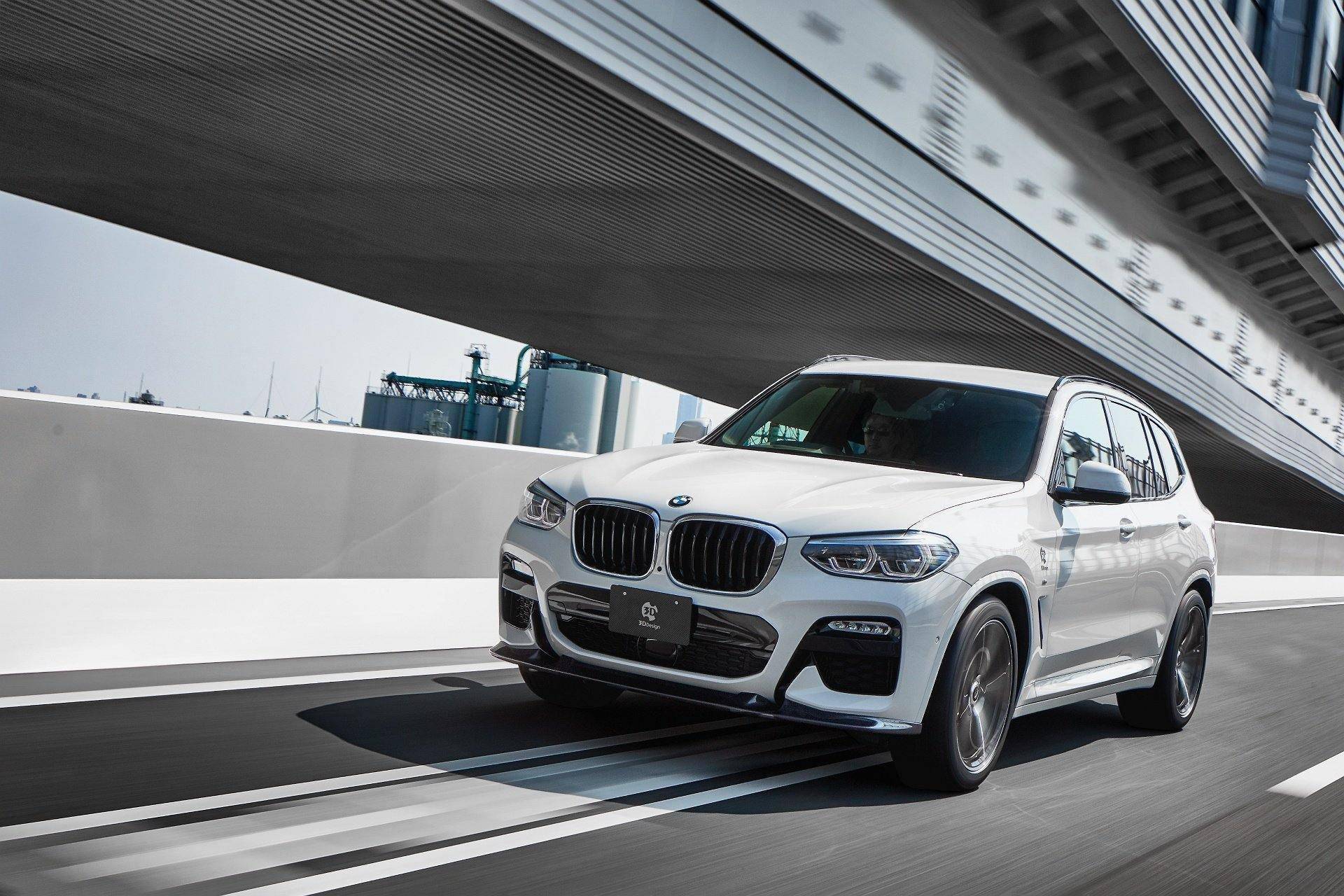 3DDesign Carbon Fibre Front Splitter for BMW X3 Pre-LCI (2018-2021, G01) - AUTOID® - Front Lips & Splitters - 3DDesign