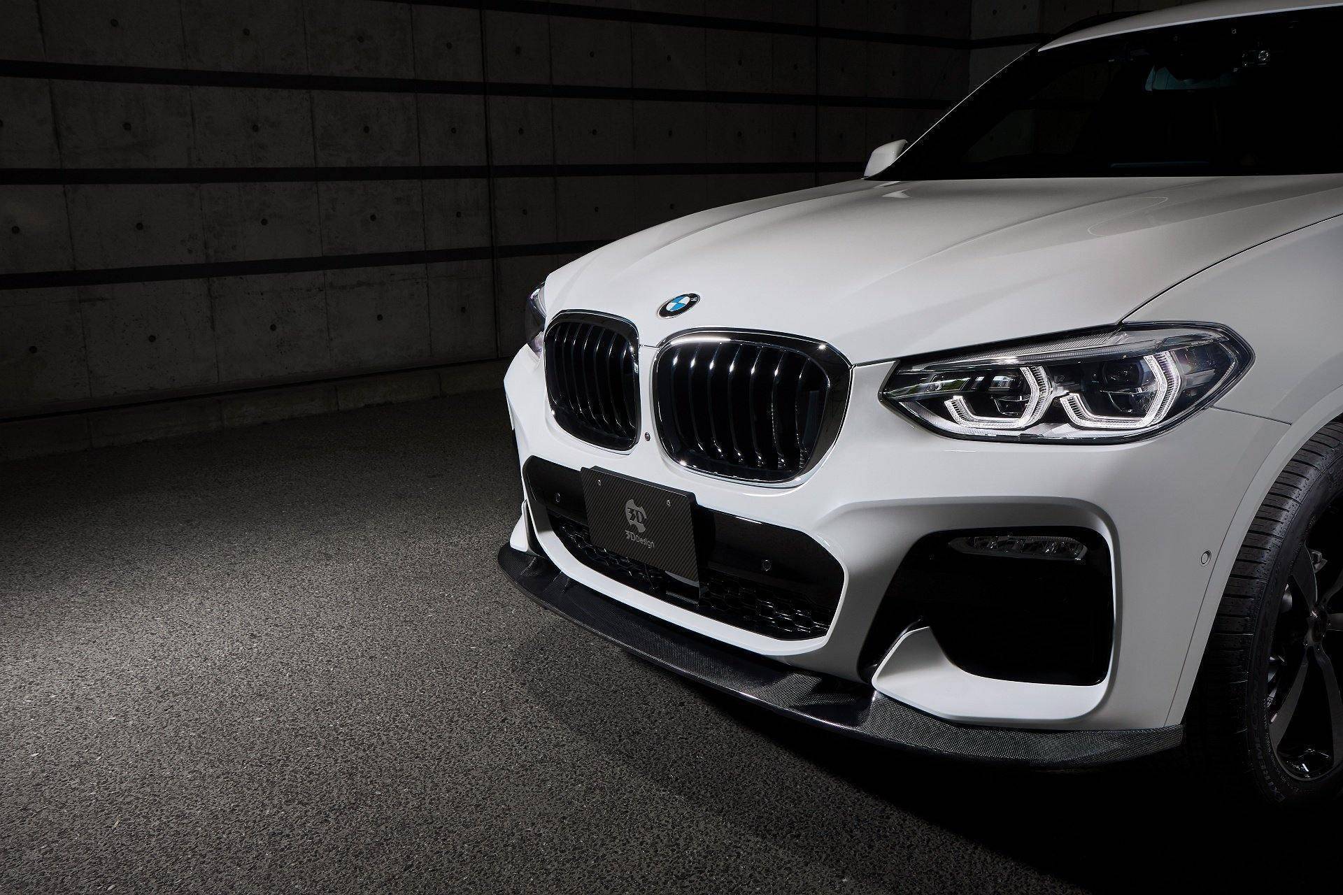 3DDesign Carbon Fibre Front Splitter for BMW X3 Pre-LCI (2018-2021, G01) - AUTOID® - Front Lips & Splitters - 3DDesign
