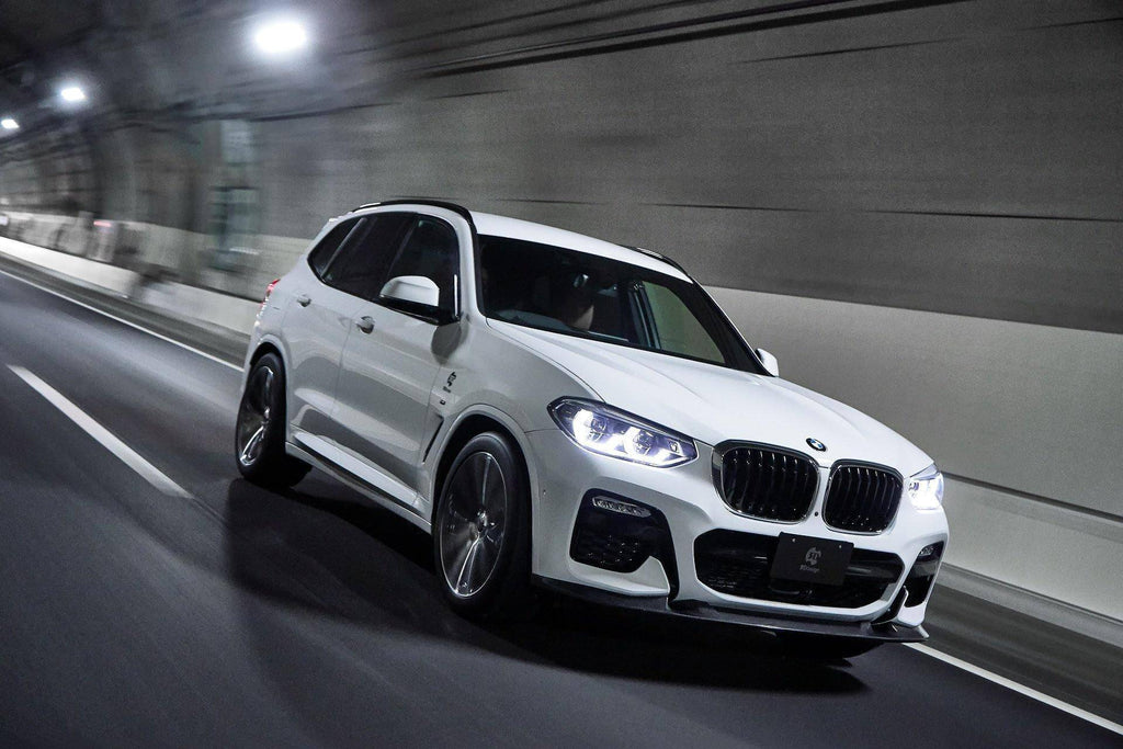 3DDesign Carbon Fibre Front Splitter for BMW X3 Pre-LCI (2018-2021, G01) - AUTOID® - Front Lips & Splitters - 3DDesign