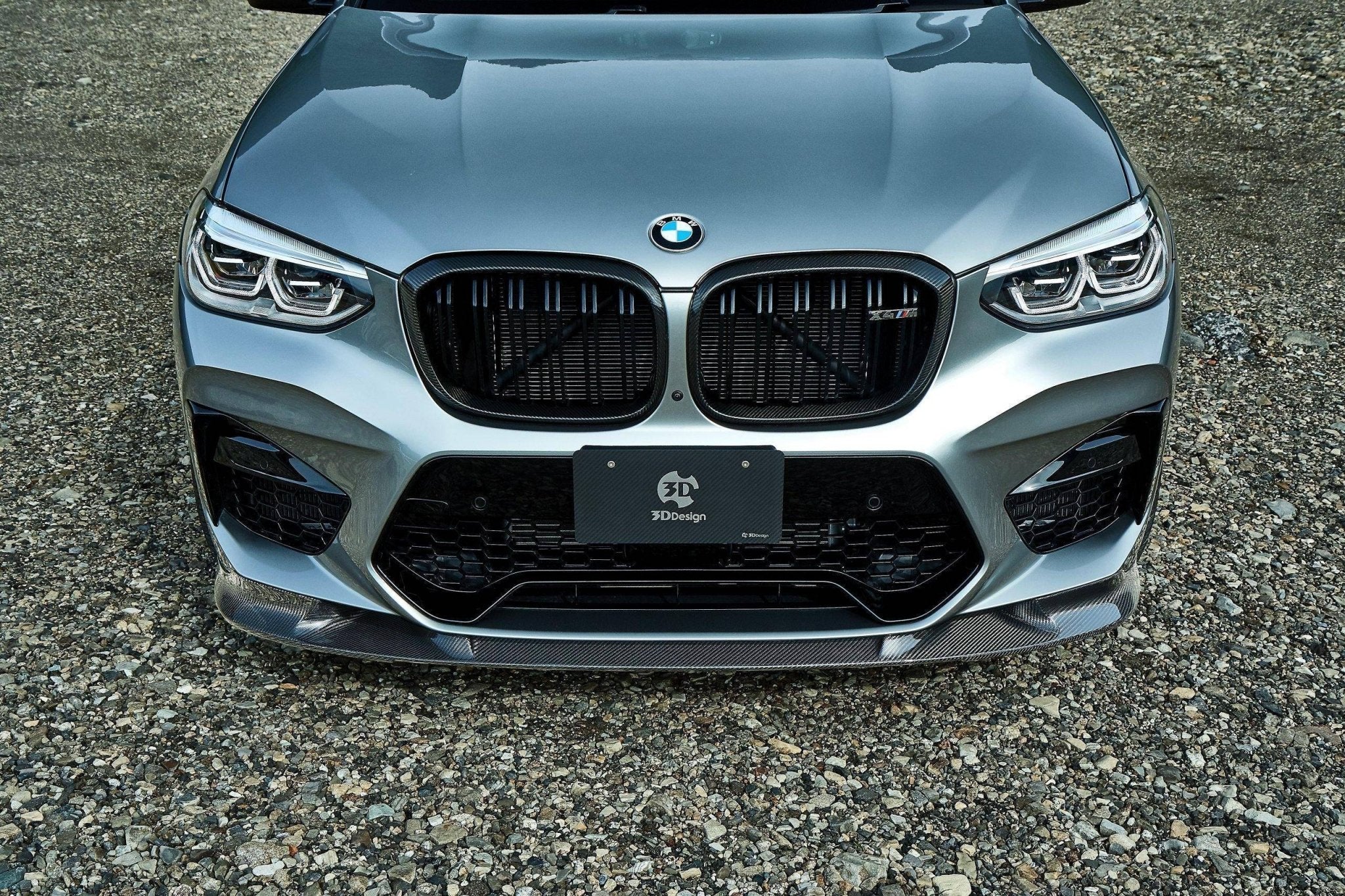 3DDesign Carbon Fibre Front Splitter for BMW X3M & X4M Pre - LCI (2019 - 2022, F97 F98) - AUTOID - Front Lips & Splitters - 3DDesign