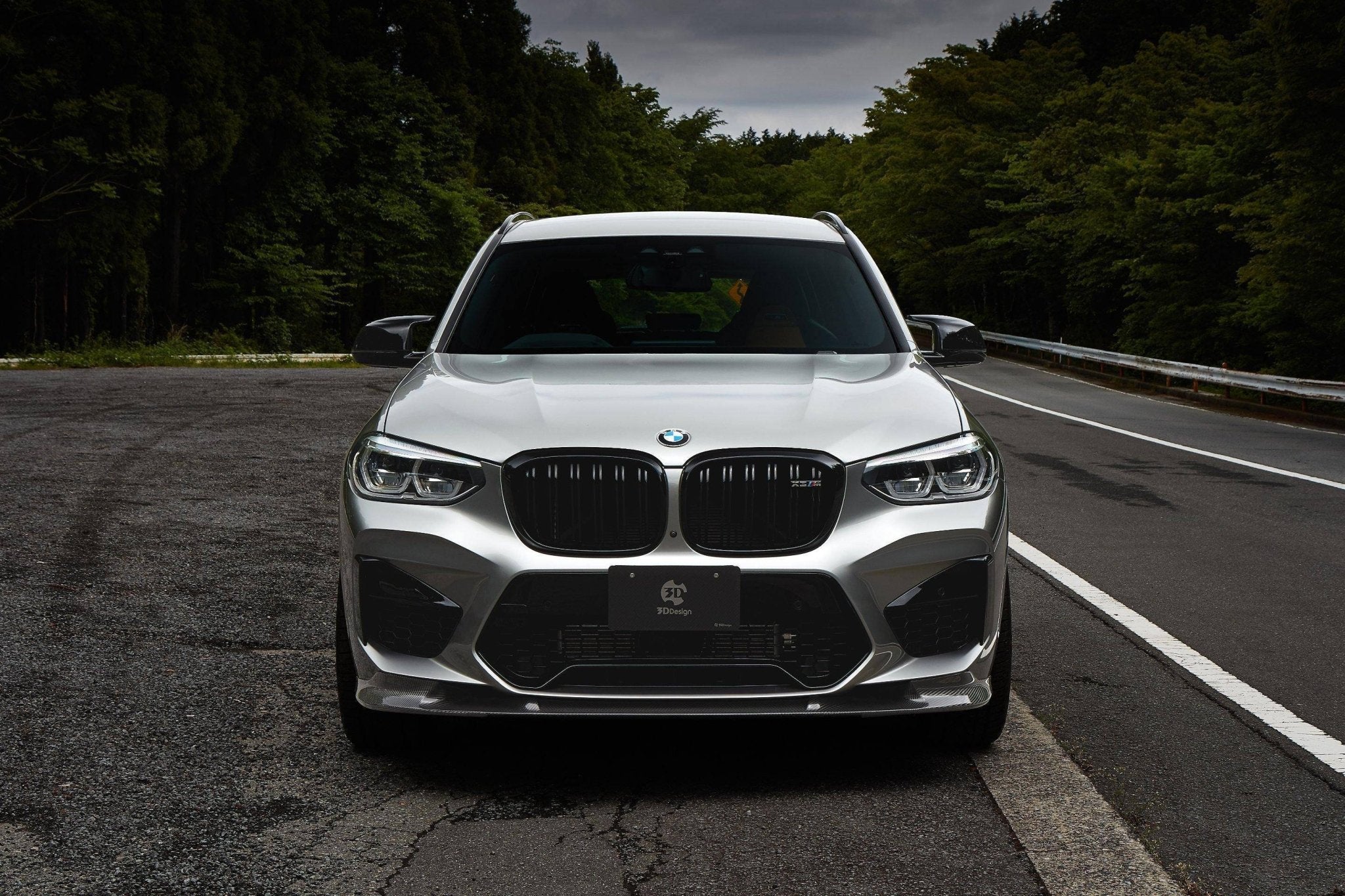 3DDesign Carbon Fibre Front Splitter for BMW X3M & X4M Pre - LCI (2019 - 2022, F97 F98) - AUTOID - Front Lips & Splitters - 3DDesign