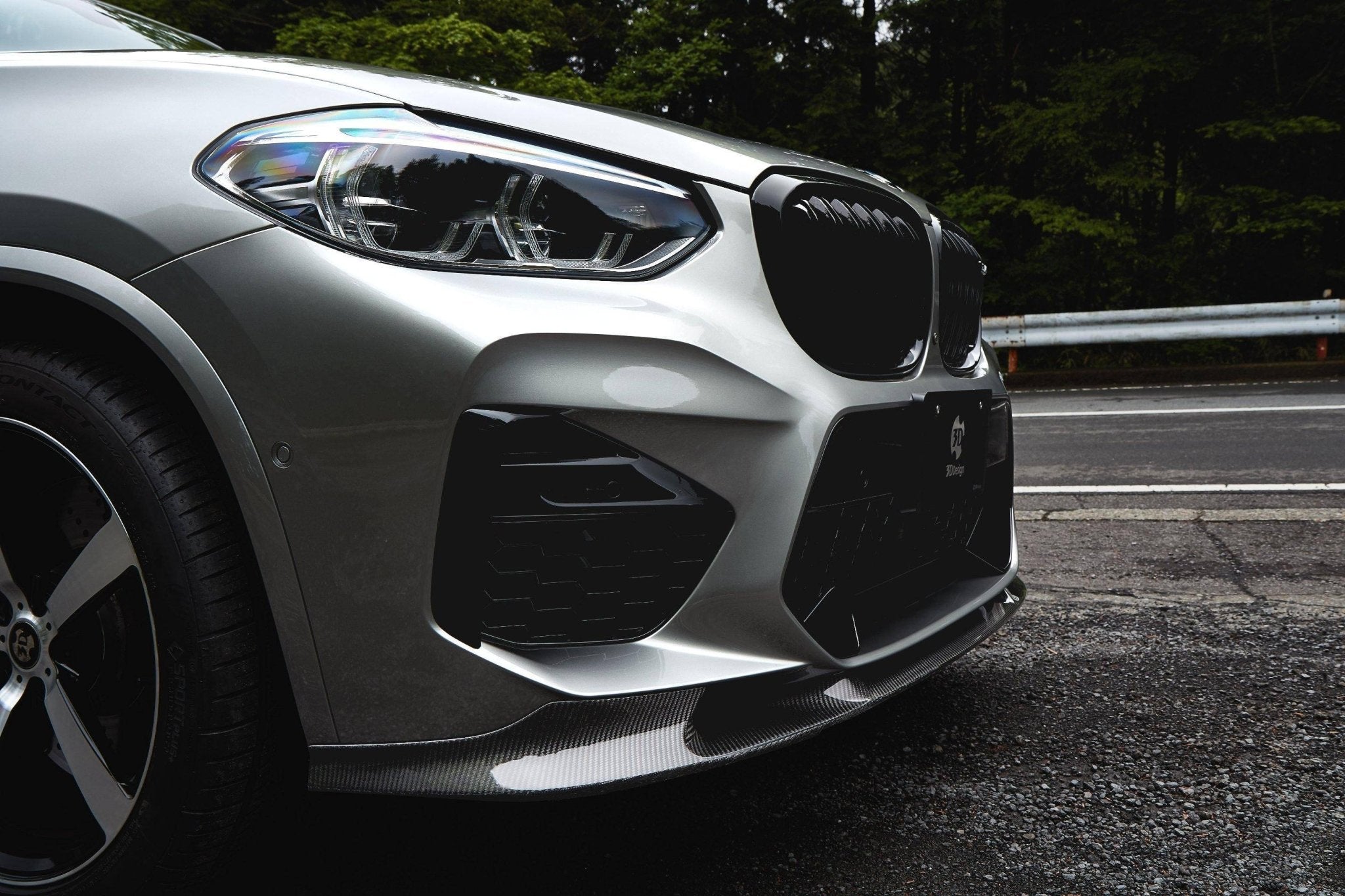 3DDesign Carbon Fibre Front Splitter for BMW X3M & X4M Pre - LCI (2019 - 2022, F97 F98) - AUTOID - Front Lips & Splitters - 3DDesign