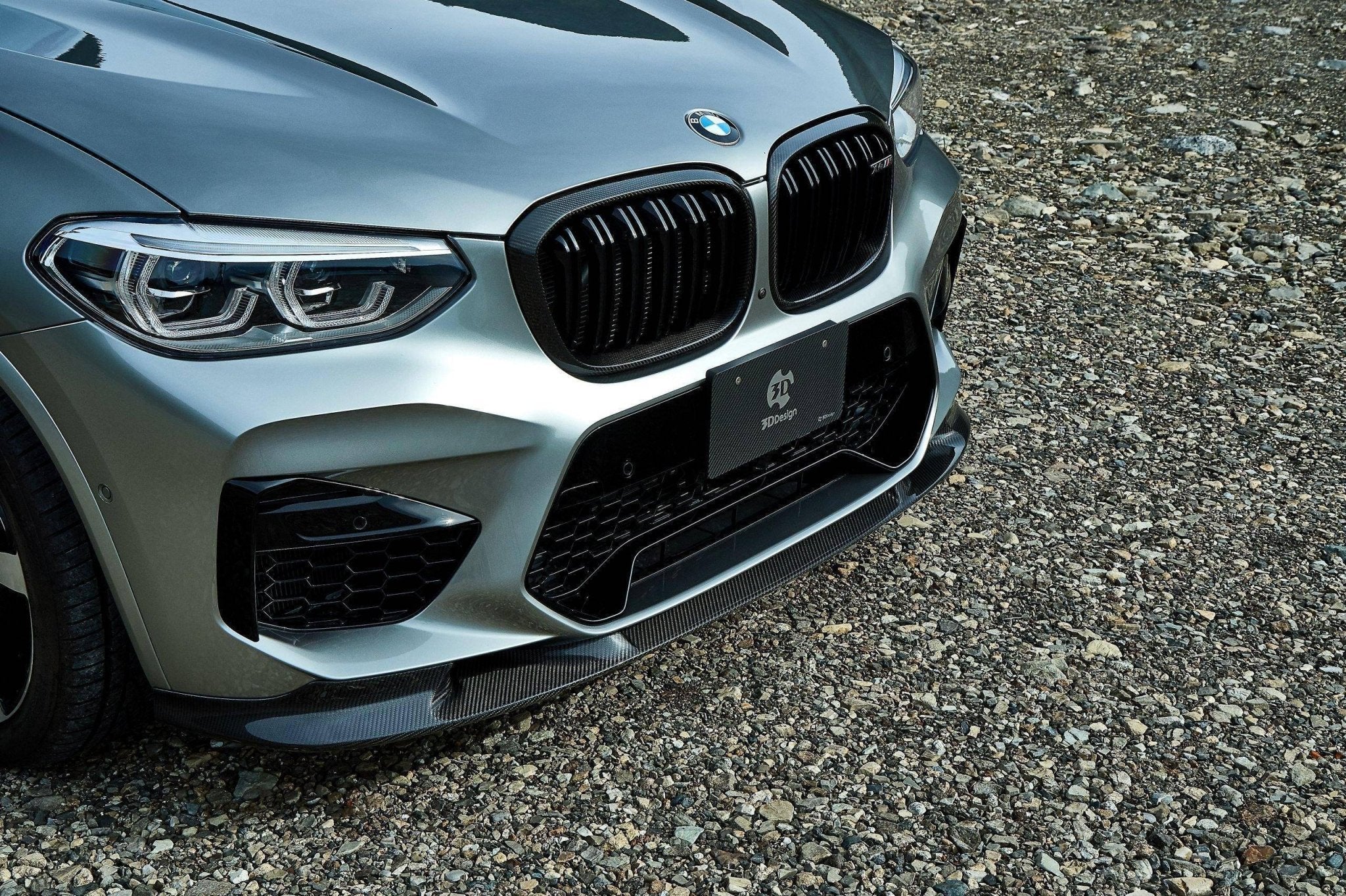 3DDesign Carbon Fibre Front Splitter for BMW X3M & X4M Pre - LCI (2019 - 2022, F97 F98) - AUTOID - Front Lips & Splitters - 3DDesign