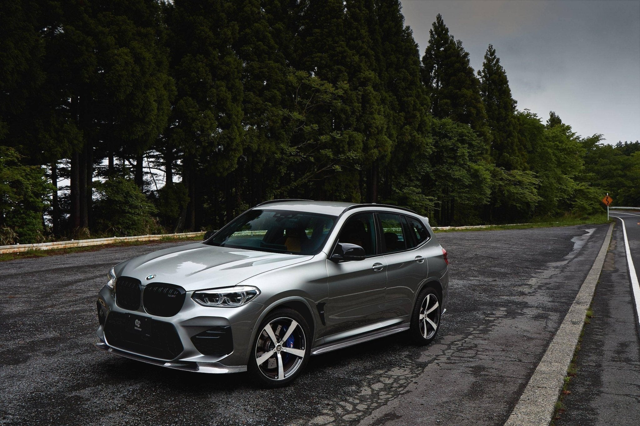 3DDesign Carbon Fibre Front Splitter for BMW X3M & X4M Pre - LCI (2019 - 2022, F97 F98) - AUTOID - Front Lips & Splitters - 3DDesign