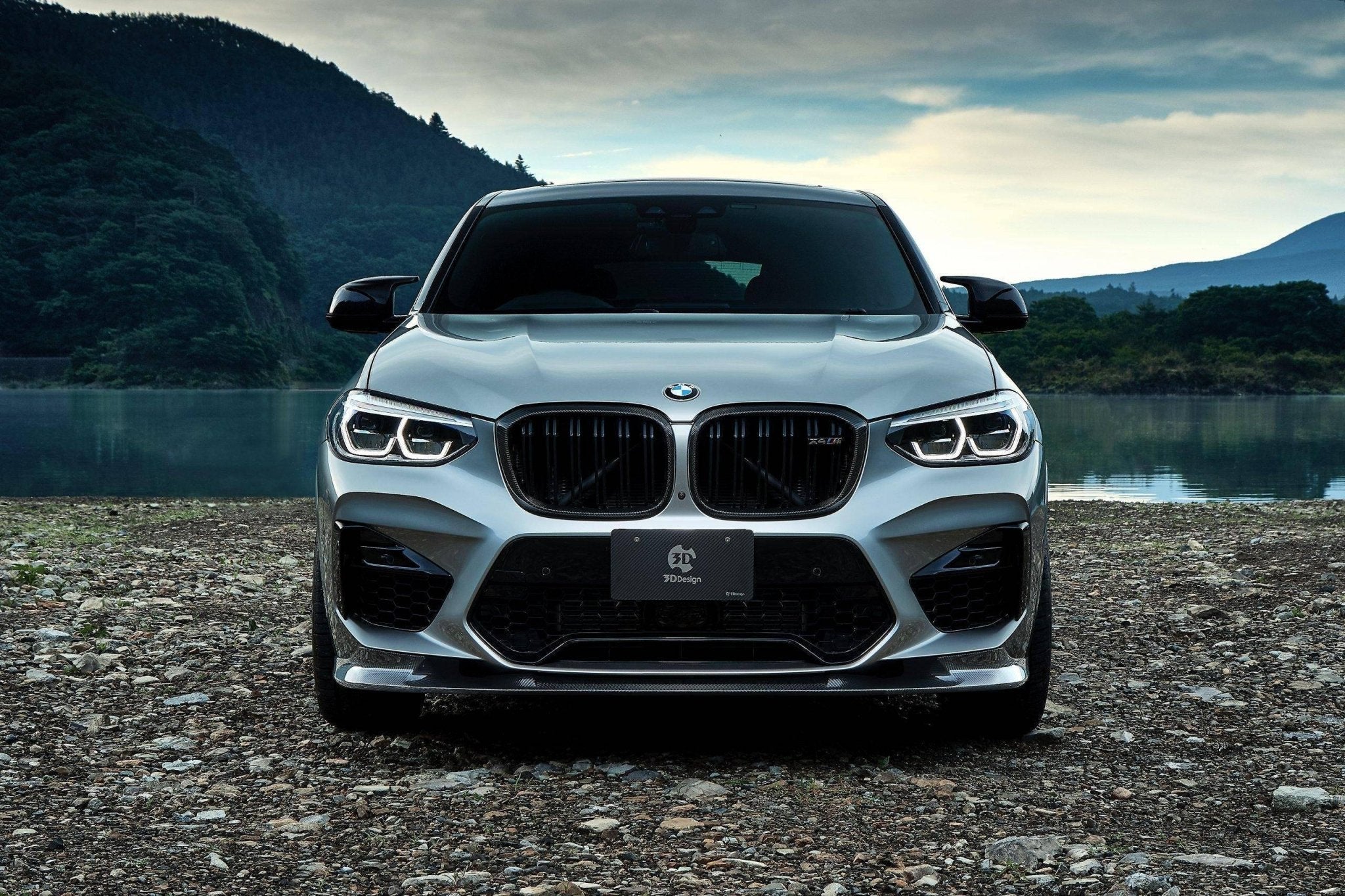 3DDesign Carbon Fibre Front Splitter for BMW X3M & X4M Pre - LCI (2019 - 2022, F97 F98) - AUTOID - Front Lips & Splitters - 3DDesign