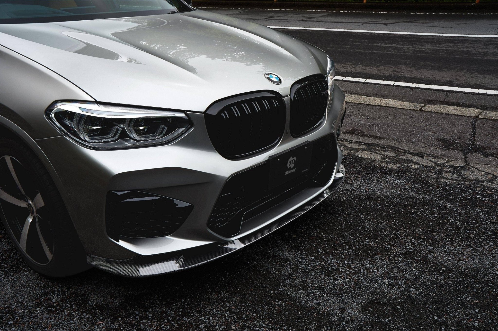 3DDesign Carbon Fibre Front Splitter for BMW X3M & X4M Pre-LCI (2019-2022, F97 F98) - AUTOID® - Front Lips & Splitters - 3DDesign