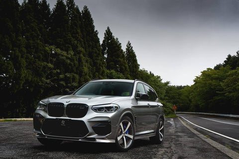 3DDesign Carbon Fibre Front Splitter for BMW X3M & X4M Pre-LCI (2019-2022, F97 F98) - AUTOID® - Front Lips & Splitters - 3DDesign