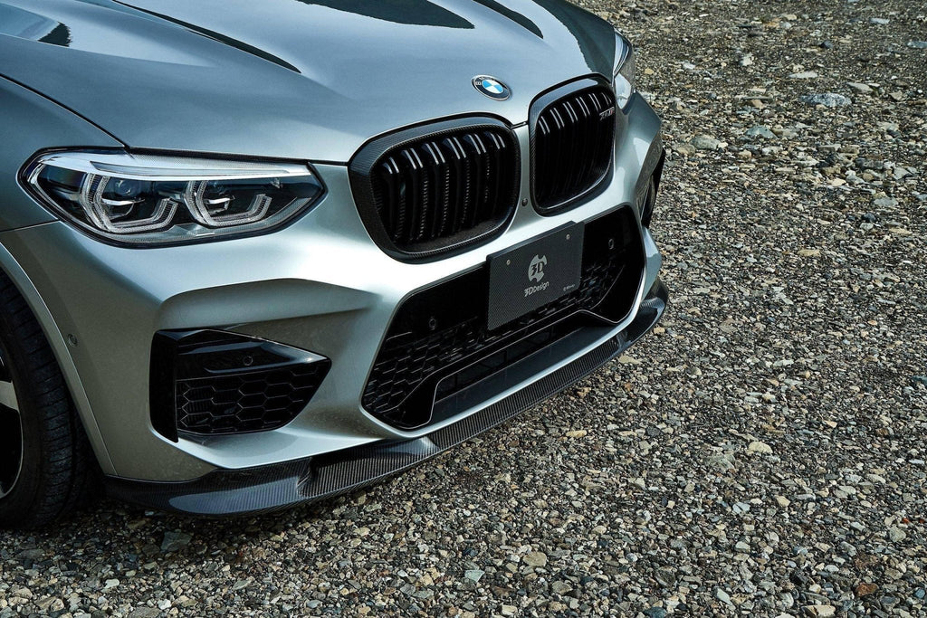 3DDesign Carbon Fibre Front Splitter for BMW X3M & X4M Pre-LCI (2019-2022, F97 F98) - AUTOID® - Front Lips & Splitters - 3DDesign