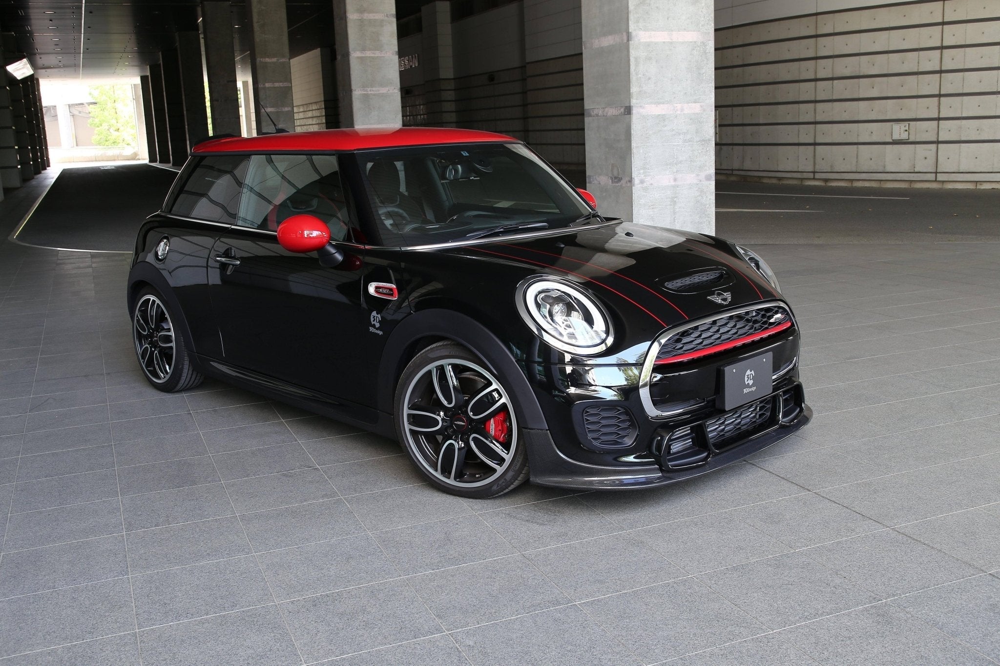 3DDesign Carbon Fibre Front Splitter for MINI Cooper JCW (2015+, F56) - AUTOID® - Front Lips & Splitters - 3DDesign